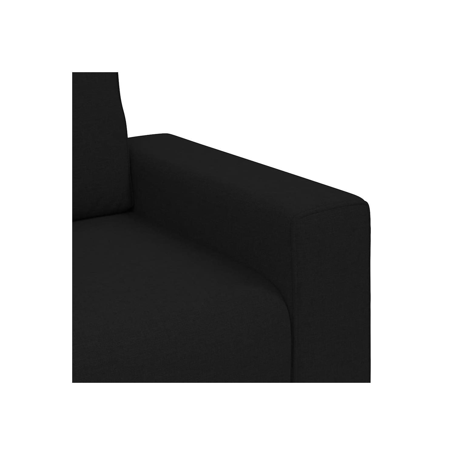 Canapé 3 places&nbsp;en tissu 180&nbsp;cm noir vidaXL