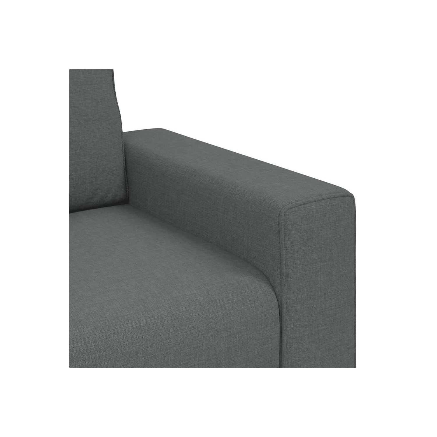 Canapé 3 places&nbsp;en tissu 180&nbsp;cm gris foncé vidaXL