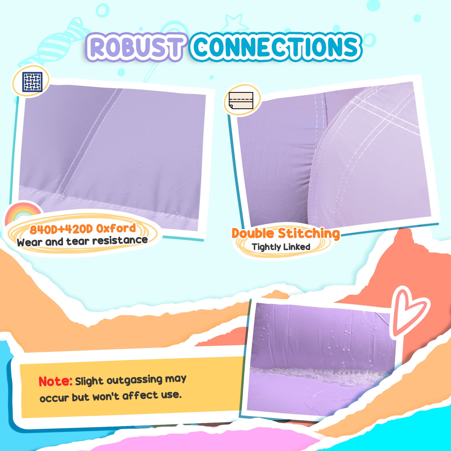 Qaba Inflatable Bounce House with 370W Blower, Bouncy Castle with Slide, Outdoor Indoor Party Wedding Playhouse Bouncer for Kids Ages 3-8, 98" x 65"