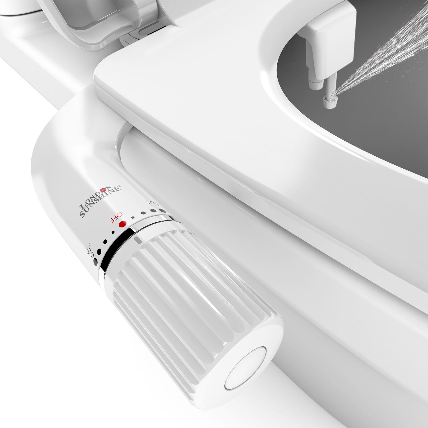 Accessoire de bidet ultra-mince à deux buses – Pression d'eau froide réglable, acier inoxydable, amélioration de l'hygiène, bidet non électrique