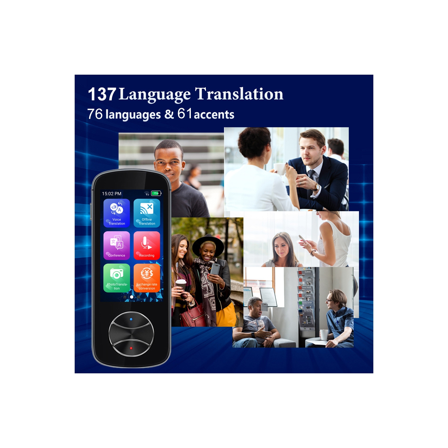 Traducteur vocal intelligent WiFi Translator avec traducteur de photos hors ligne