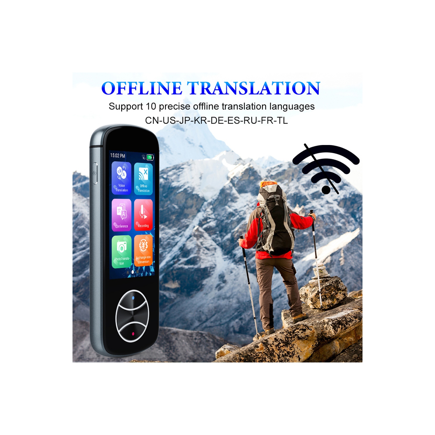 Traducteur vocal intelligent WiFi Translator avec traducteur de photos hors ligne