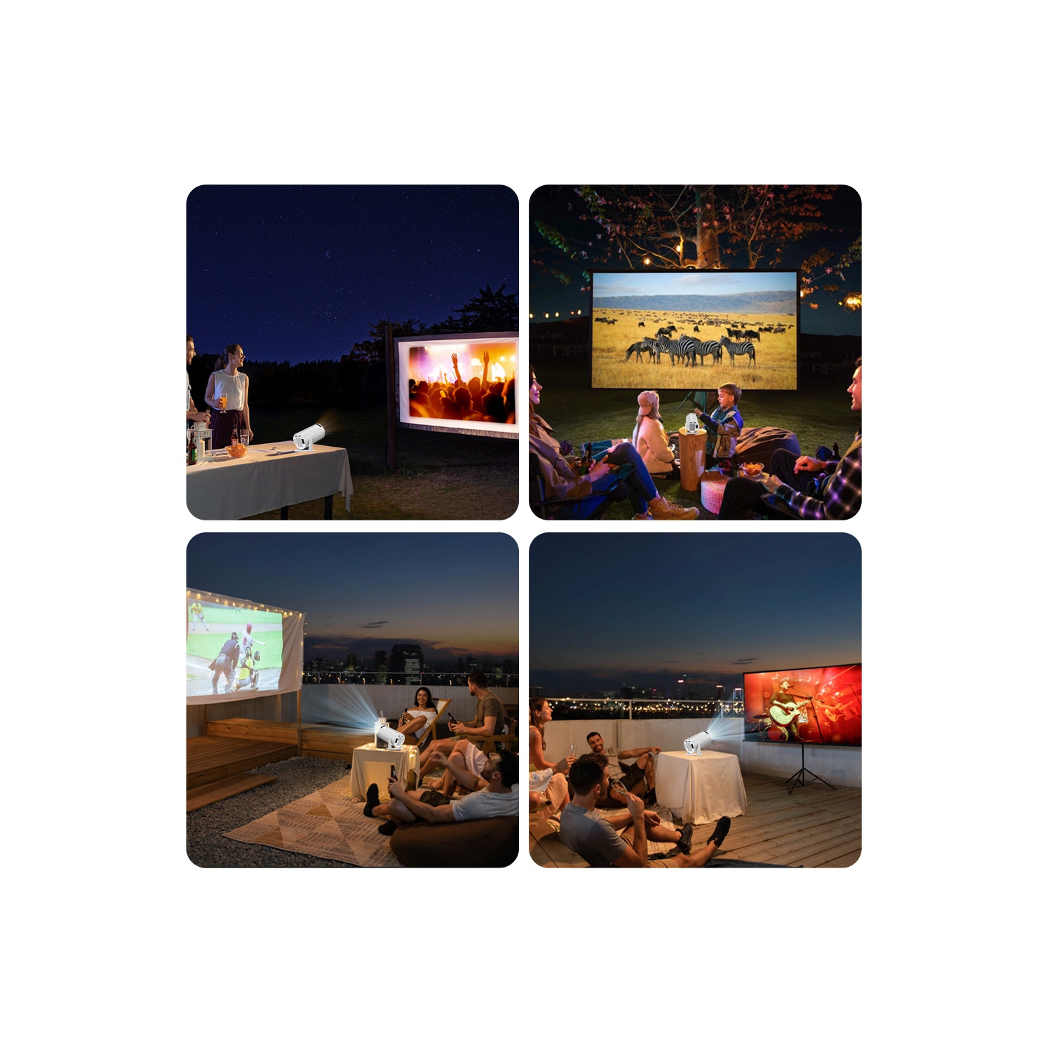 Portable Projector HD Support 4K Smart Projector Android 11.0 5G WIFI LCD Video Projector