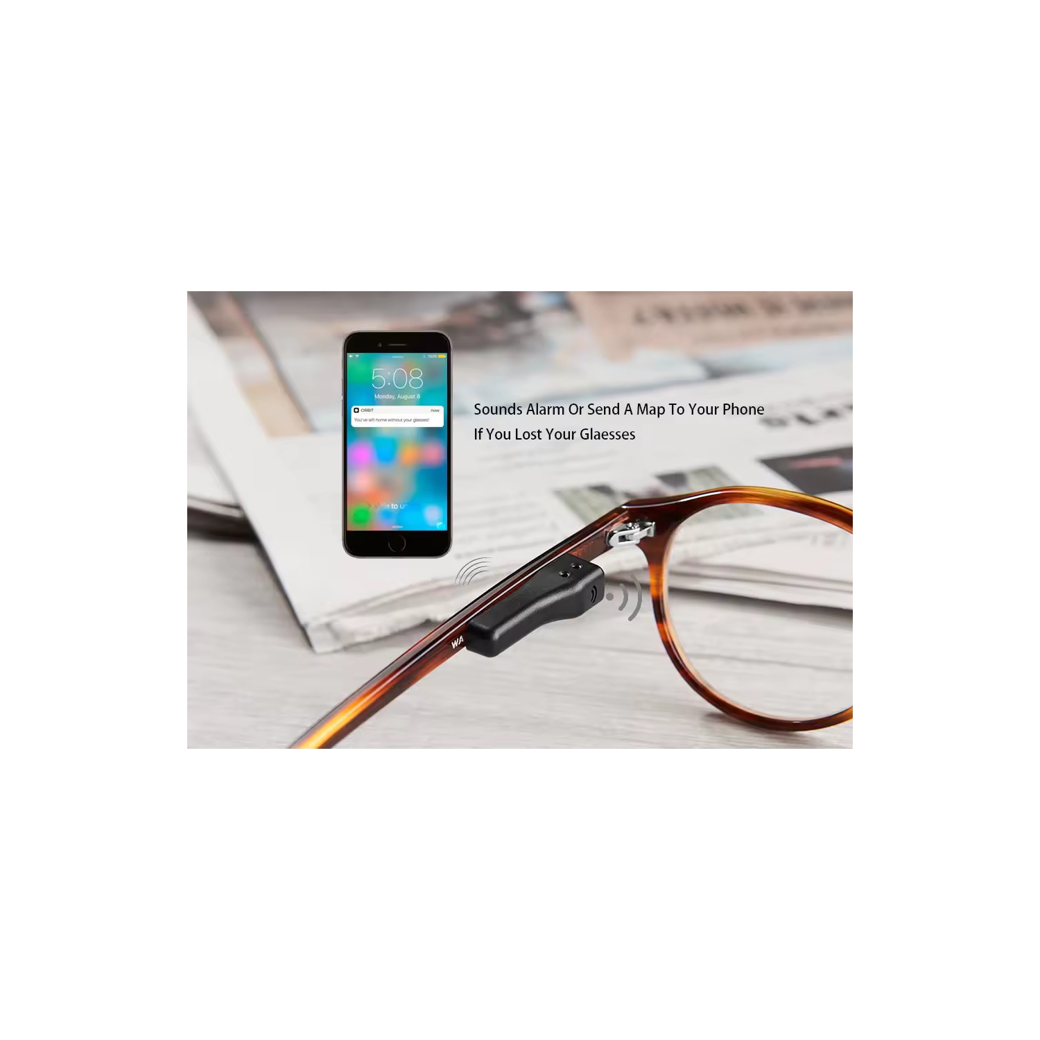 Lunettes Locator Bluetooth Tracker Lunettes Finder Smartphone App Eyeglasses Finder pour personnes âgées Presbyopia Myopia