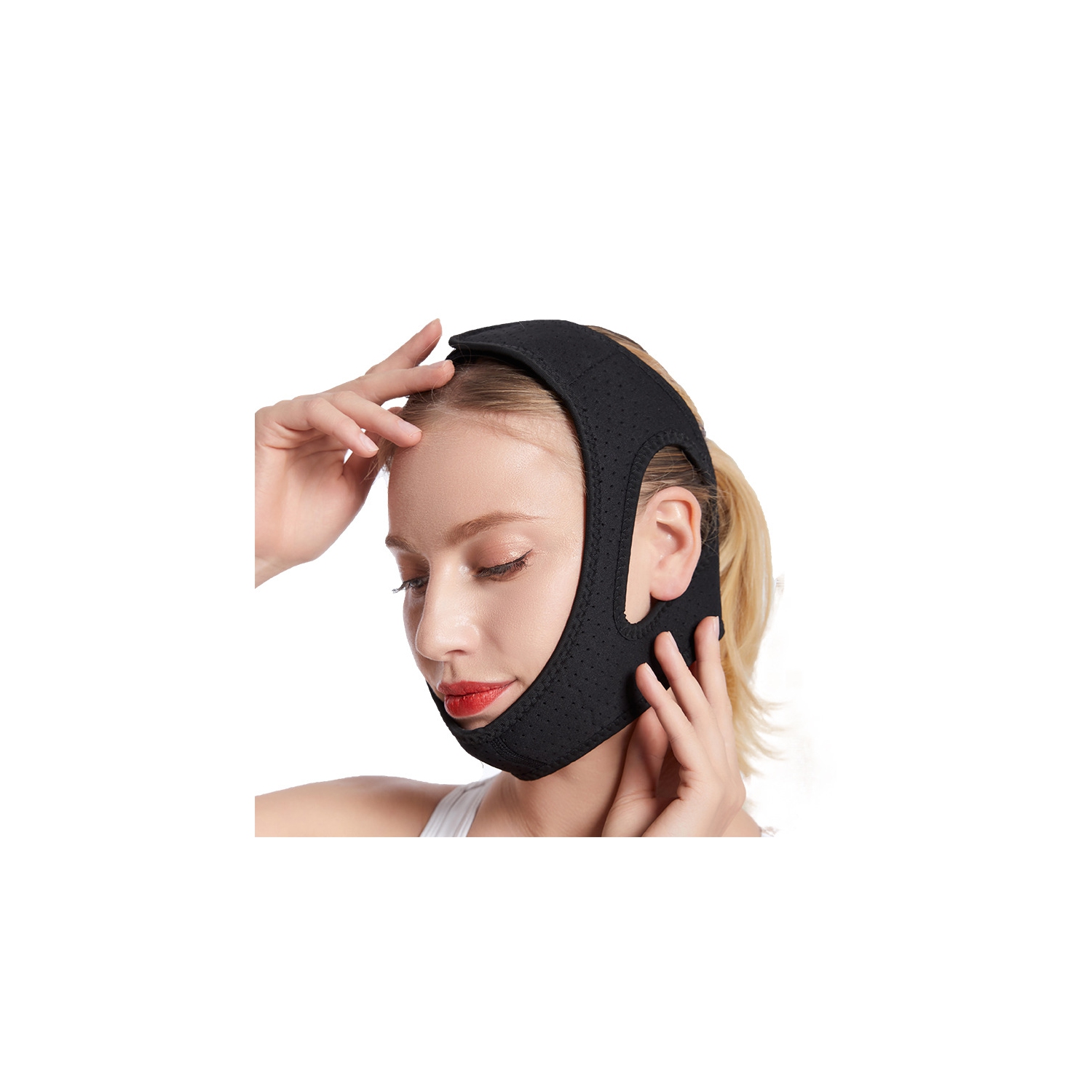 Sangle de menton anti-ronflement gardant la bouche s'évapore et sèche Chinstrap réduisant les ronflements Chinstrap