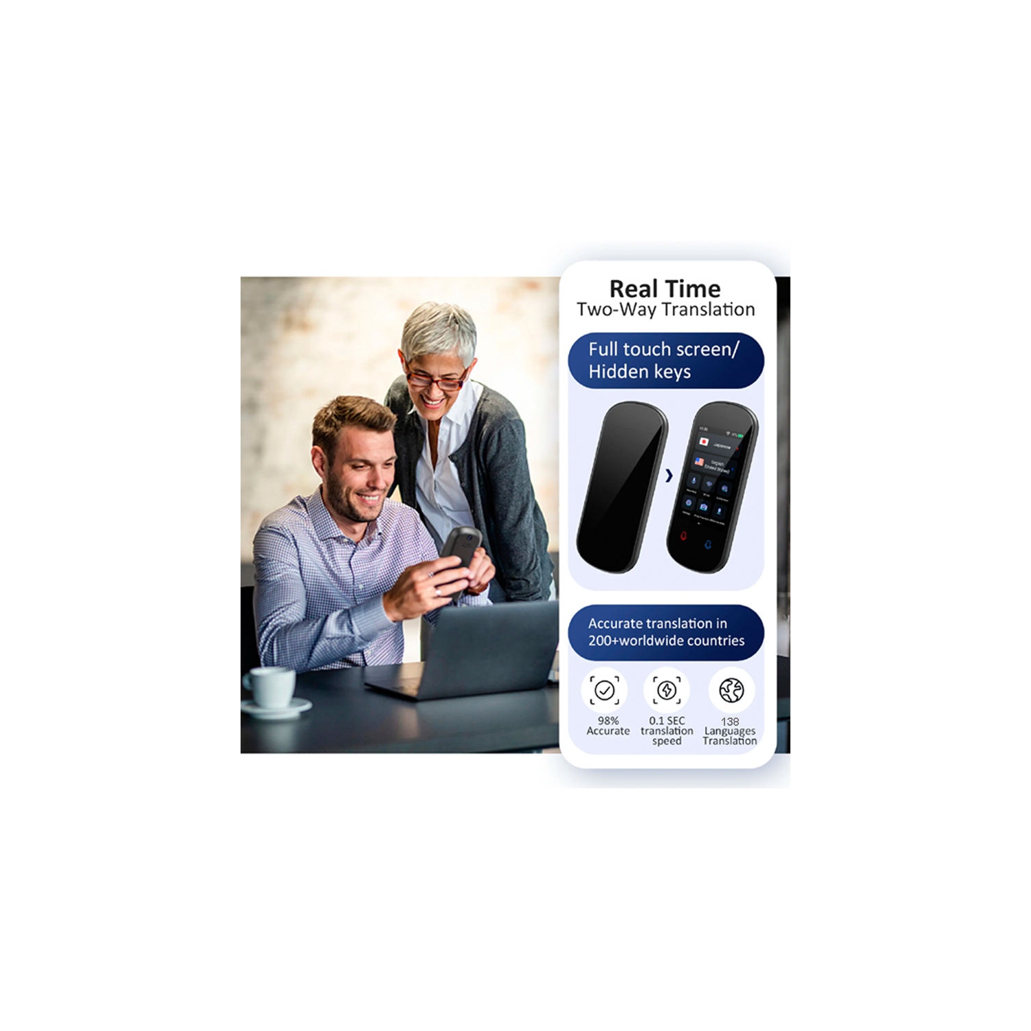 Dispositif de traduction en ligne 138 langues bidirectionnel hors ligne