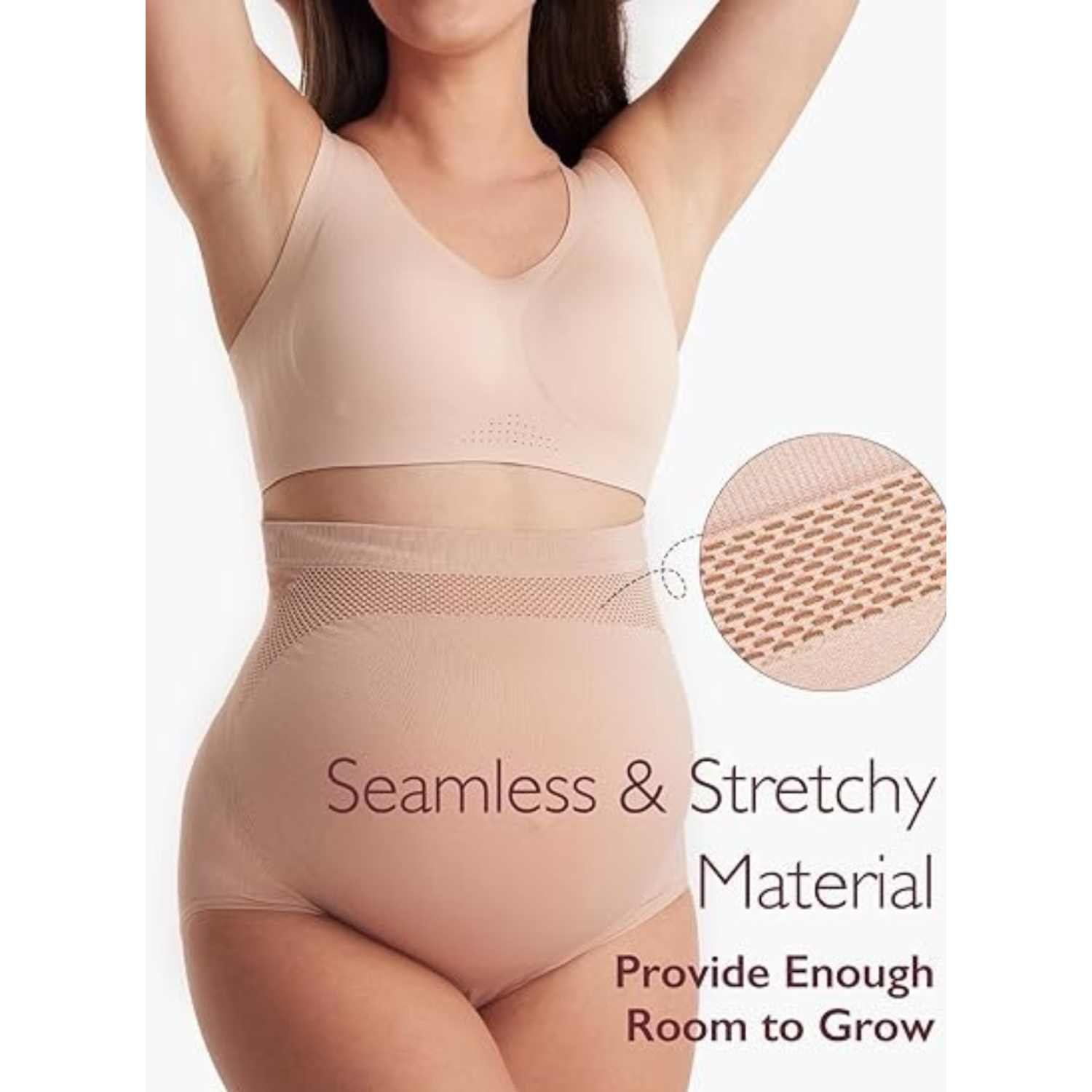 Momcozy – Sous-vêtements de maternité à taille haute pour femmes Pregnancy Sous-vêtements de maternité sans coutures sous-vêtements à bossage