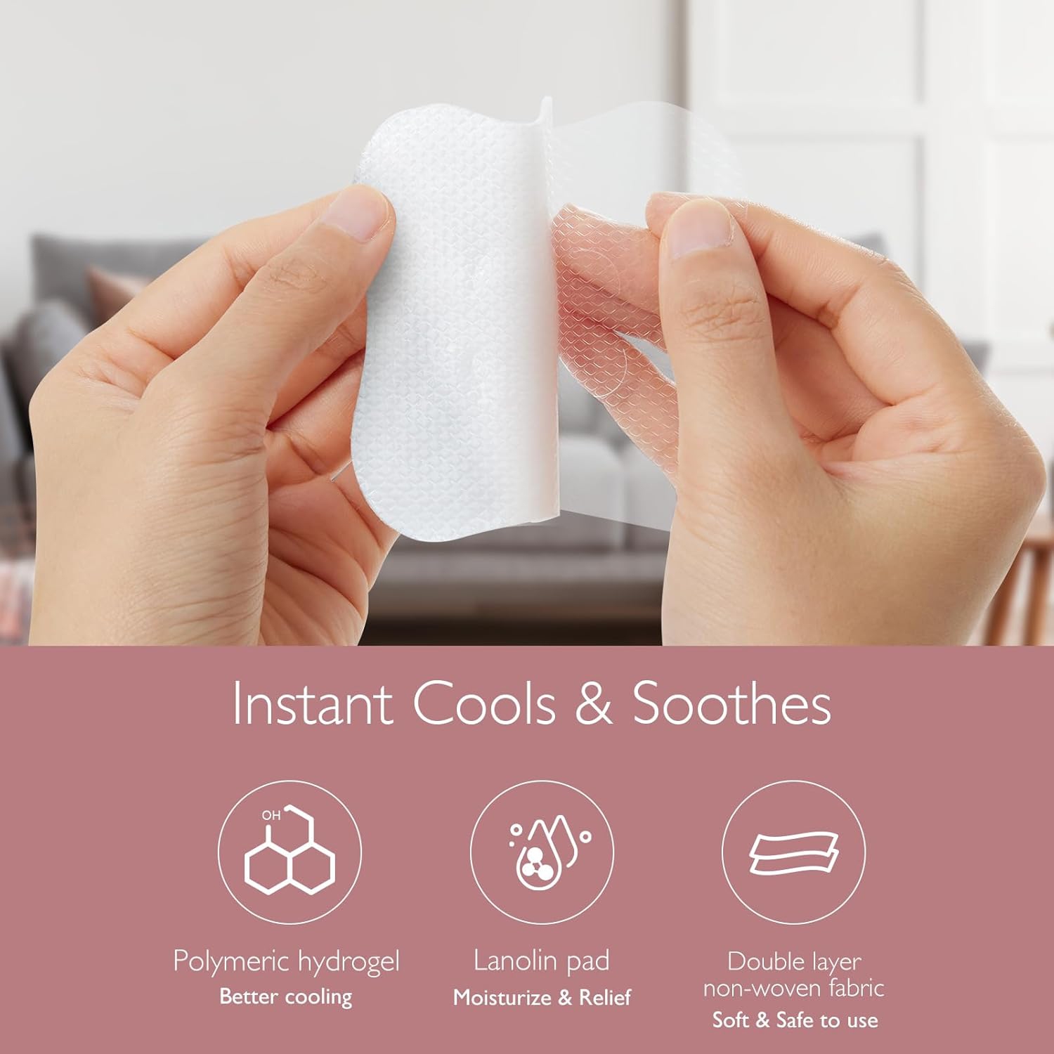 Les tétines Hydrogel de Momcozy avec lanoline apaisante et coussinets d'allaitement en gel Soothies procurent un soulagement rafraîchissant