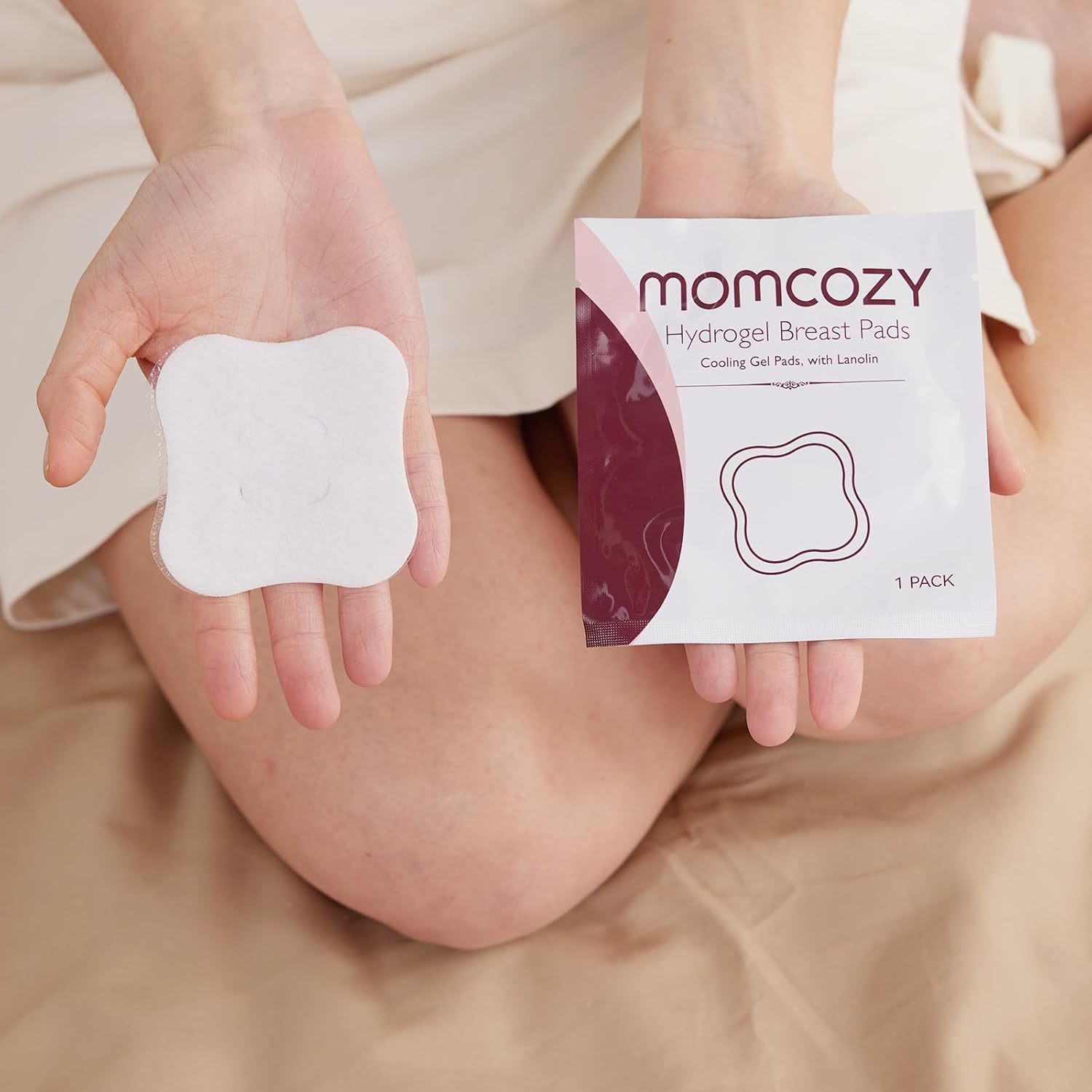Les tétines Hydrogel de Momcozy avec lanoline apaisante et coussinets d'allaitement en gel Soothies procurent un soulagement rafraîchissant