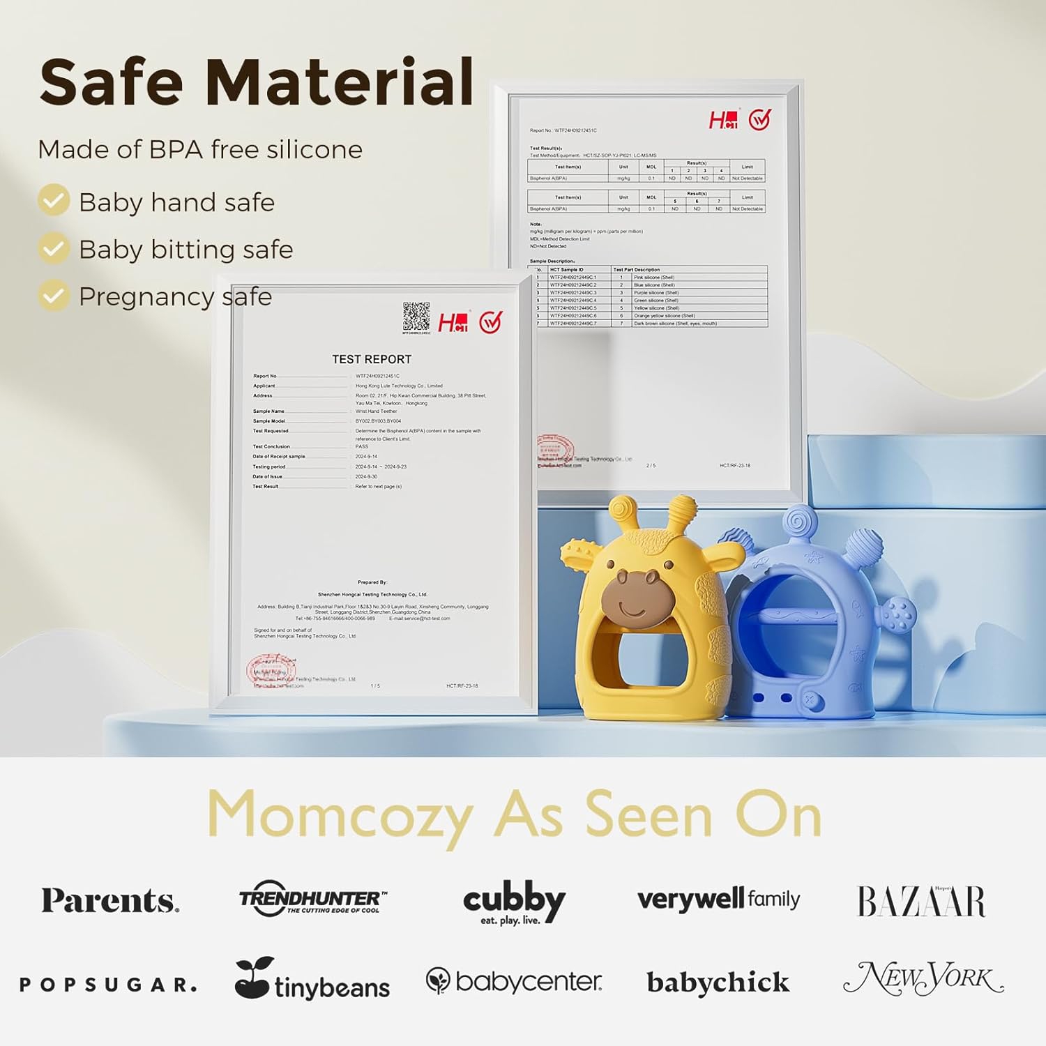 Momcozy Baby Teether Toys | Baby Teething Toys | Baby Teething Relief | Food Grade Silicone Teether Baby Toys | Baby Teether 0-6 Months | Teething