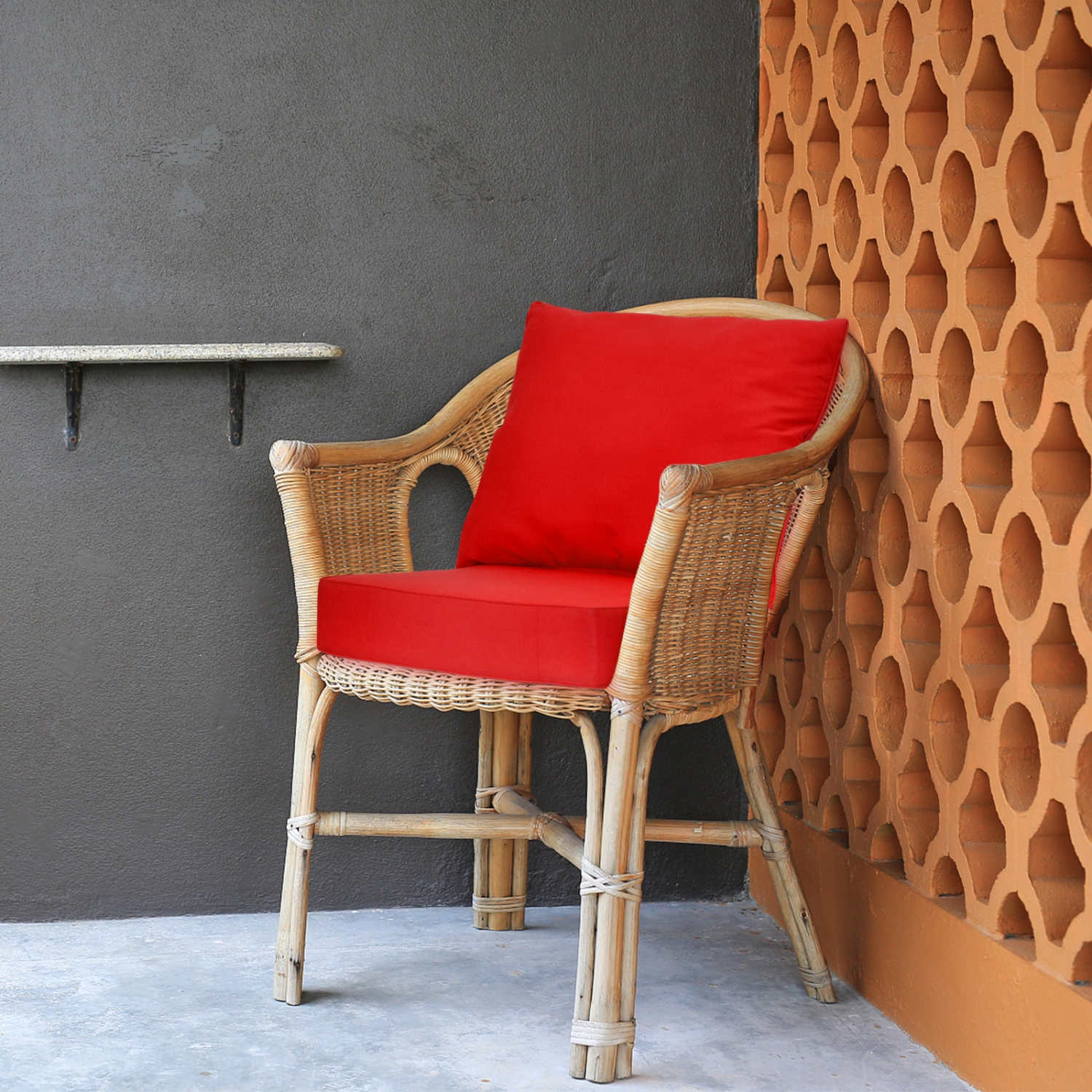 Gymax 2PCS Deep Seat Chair Cushion Pads Set Indoor/Outdoor w/ Rope Belts