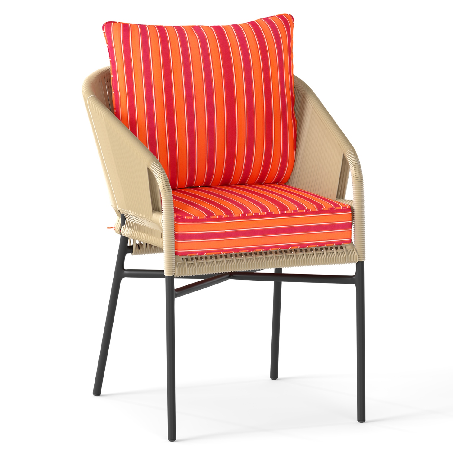 Gymax 2PCS Deep Seat Chair Cushion Pads Set Indoor/Outdoor w/ Rope Belts