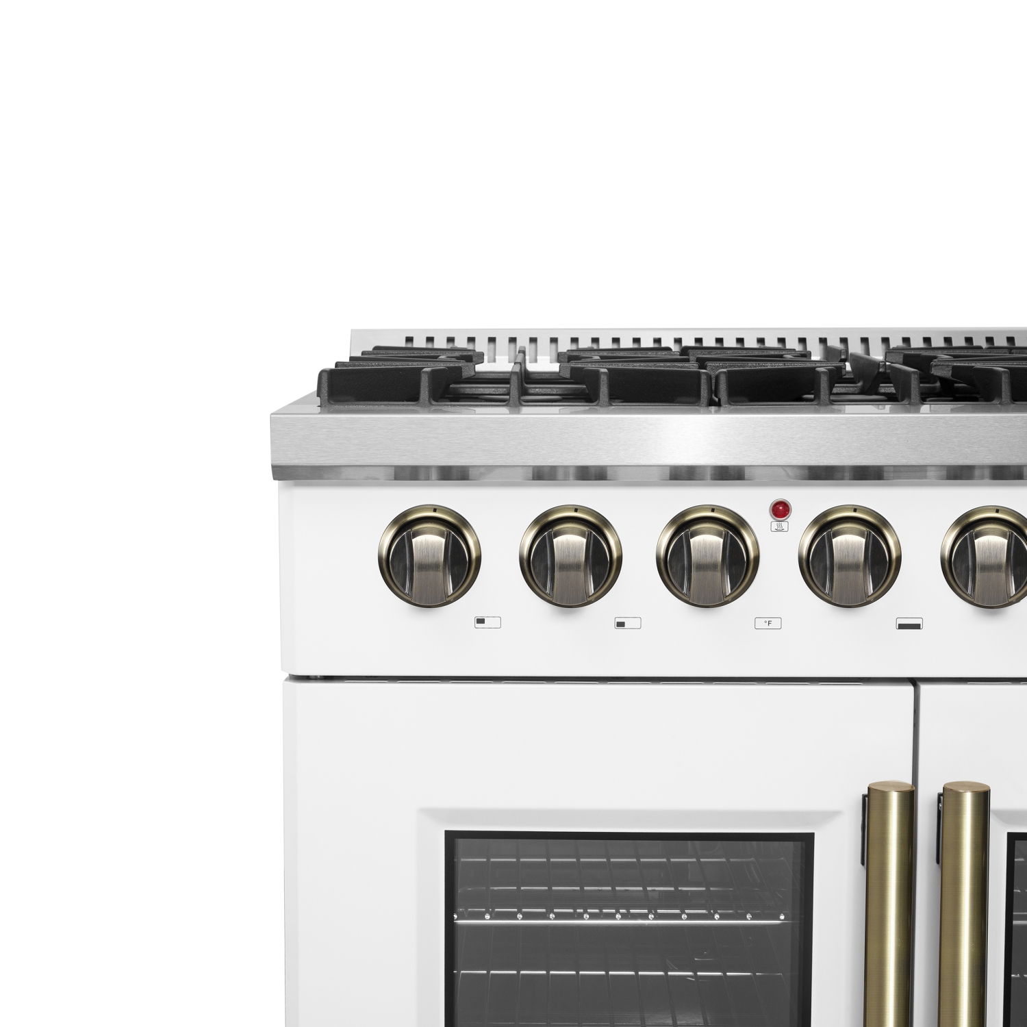 Cuisinière autonome deux portes biénergie de 36&nbsp;po Galiano de Forno – Blanc