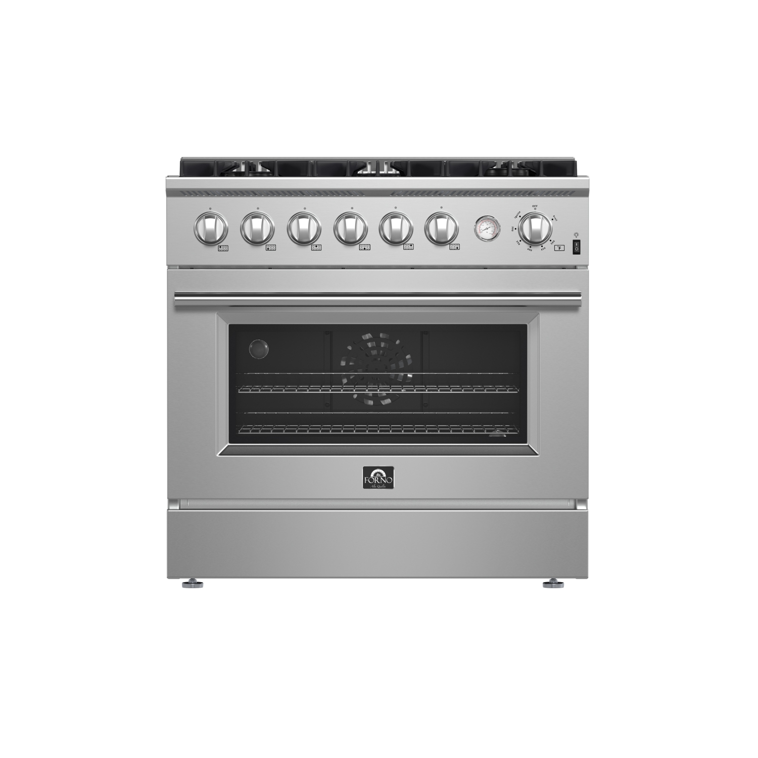 Marco 36-Inch Gas Range Stainless Steel, 6 Burners 67,000 BTU, 5.36 cu.ft. Convection Oven