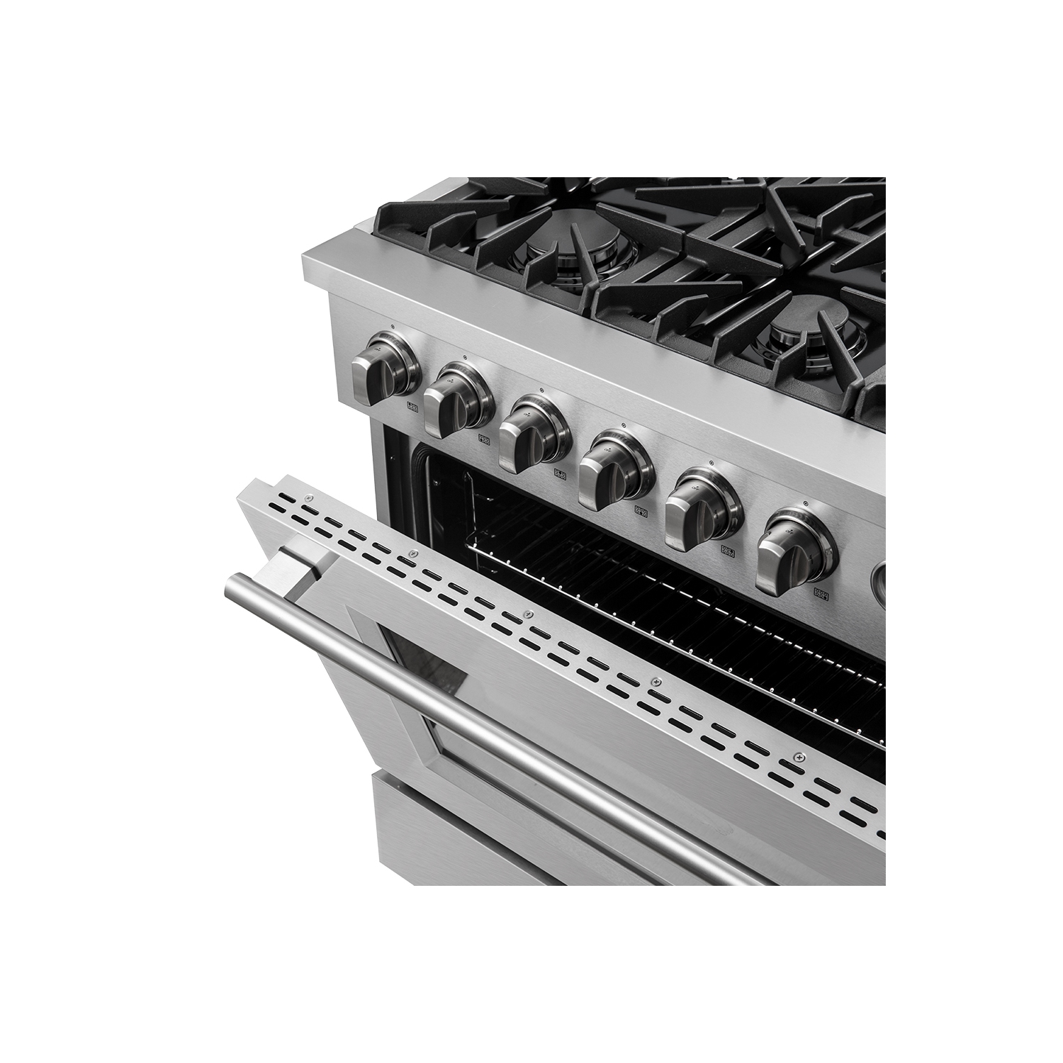 Marco 36-Inch Gas Range Stainless Steel, 6 Burners 67,000 BTU, 5.36 cu.ft. Convection Oven