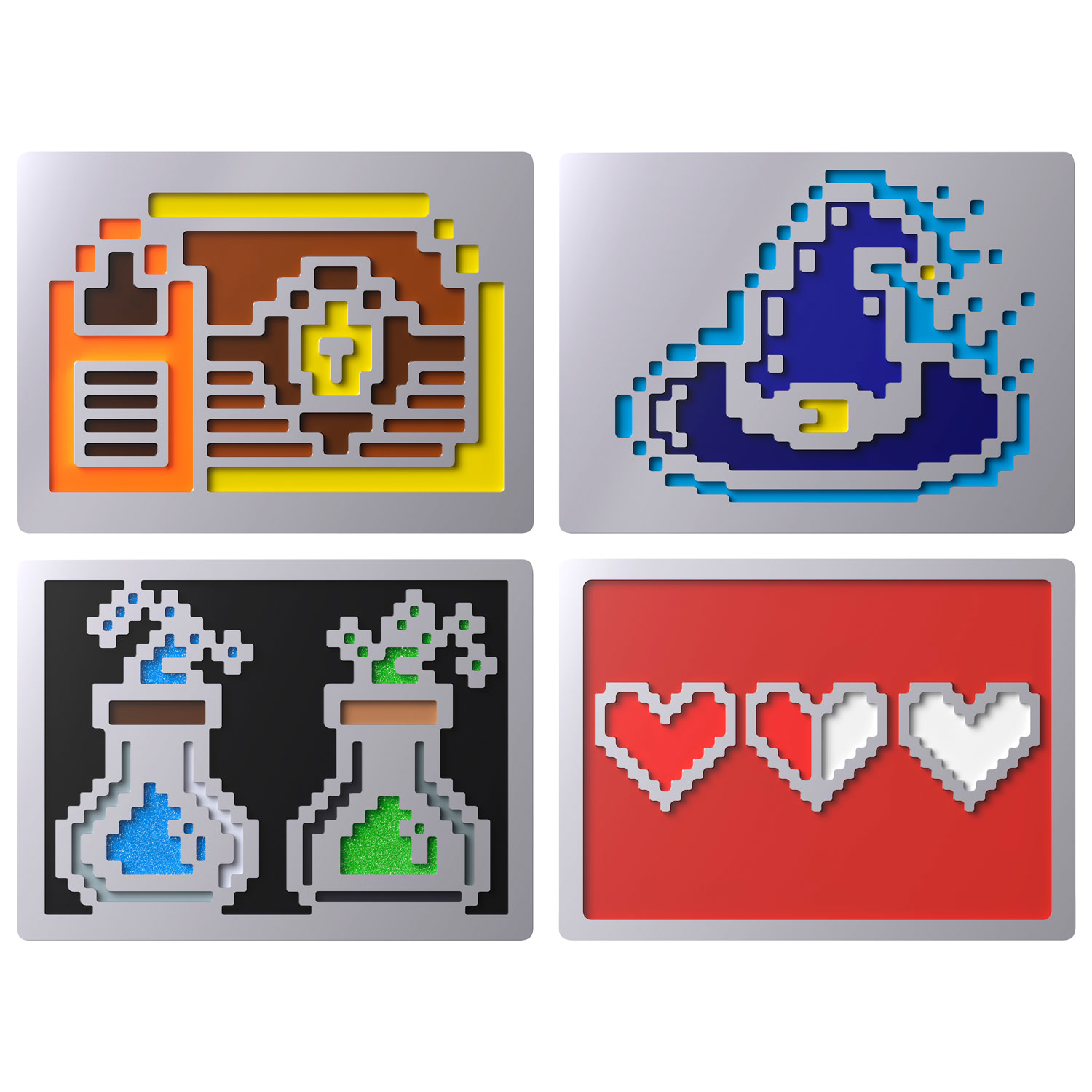 Insignes magnétiques HyperX pour claviers Alloy Rise - 8 bits