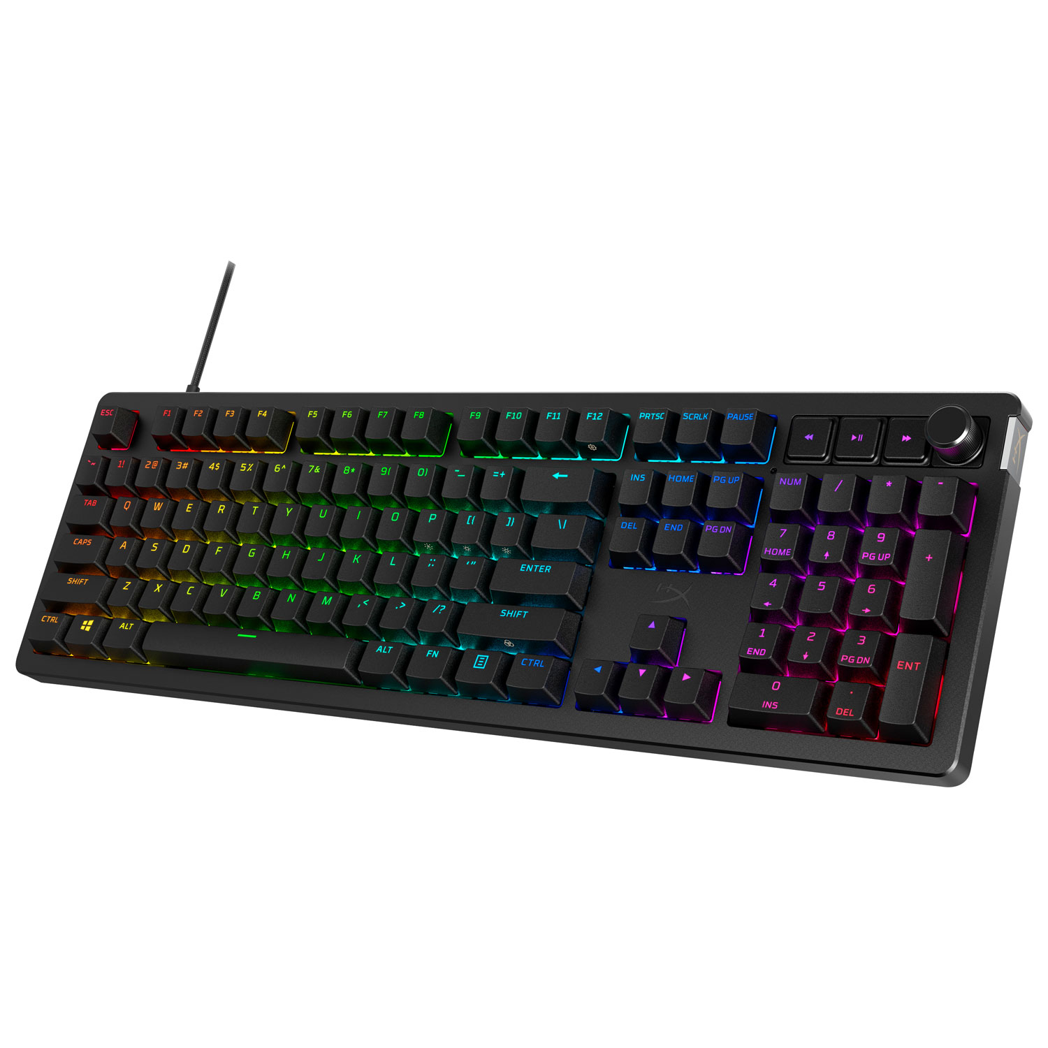 Clavier de jeu mécanique ergonomique pleine grandeur rétroéclairé Alloy Rise 75 de HyperX