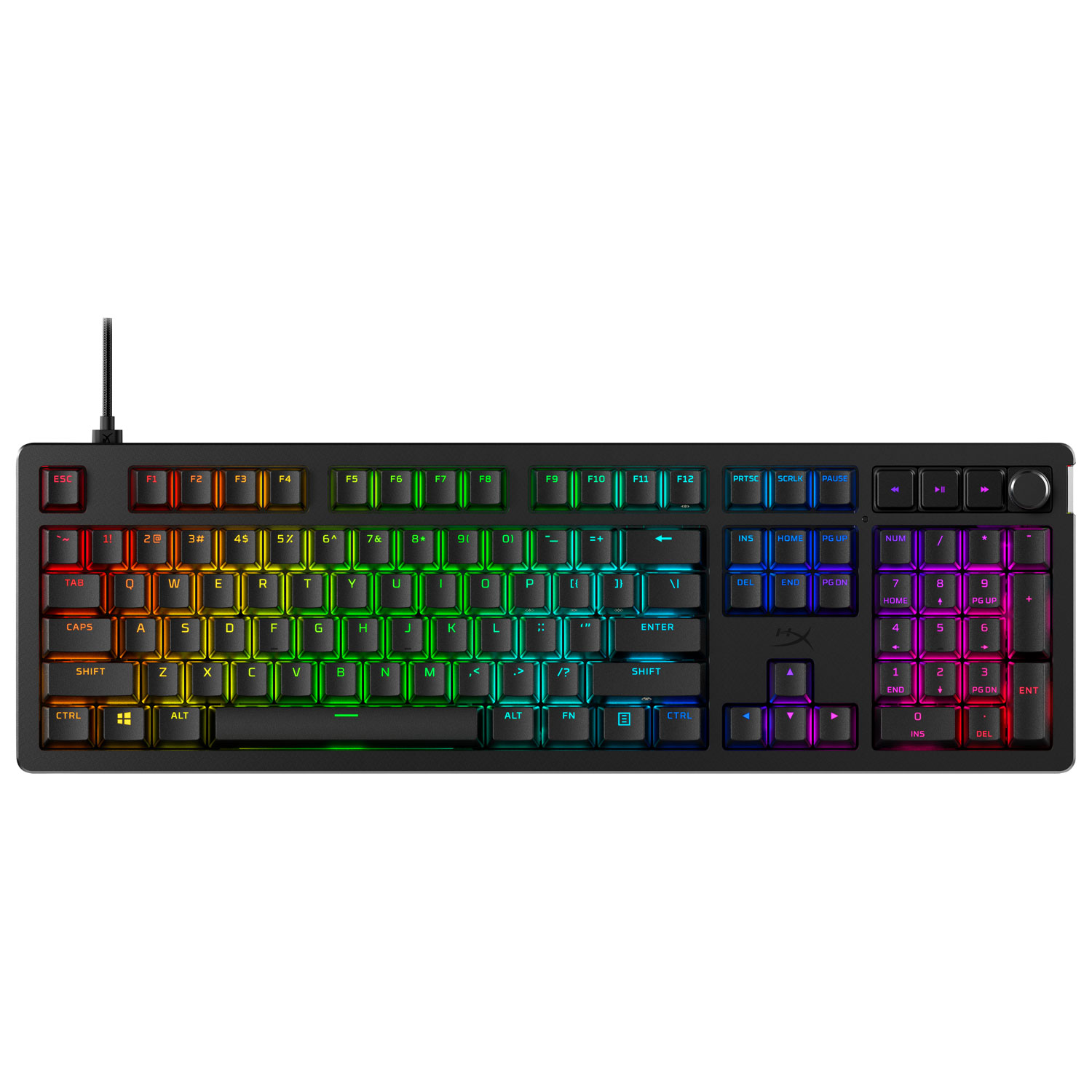 Clavier de jeu mécanique ergonomique pleine grandeur rétroéclairé Alloy Rise 75 de HyperX