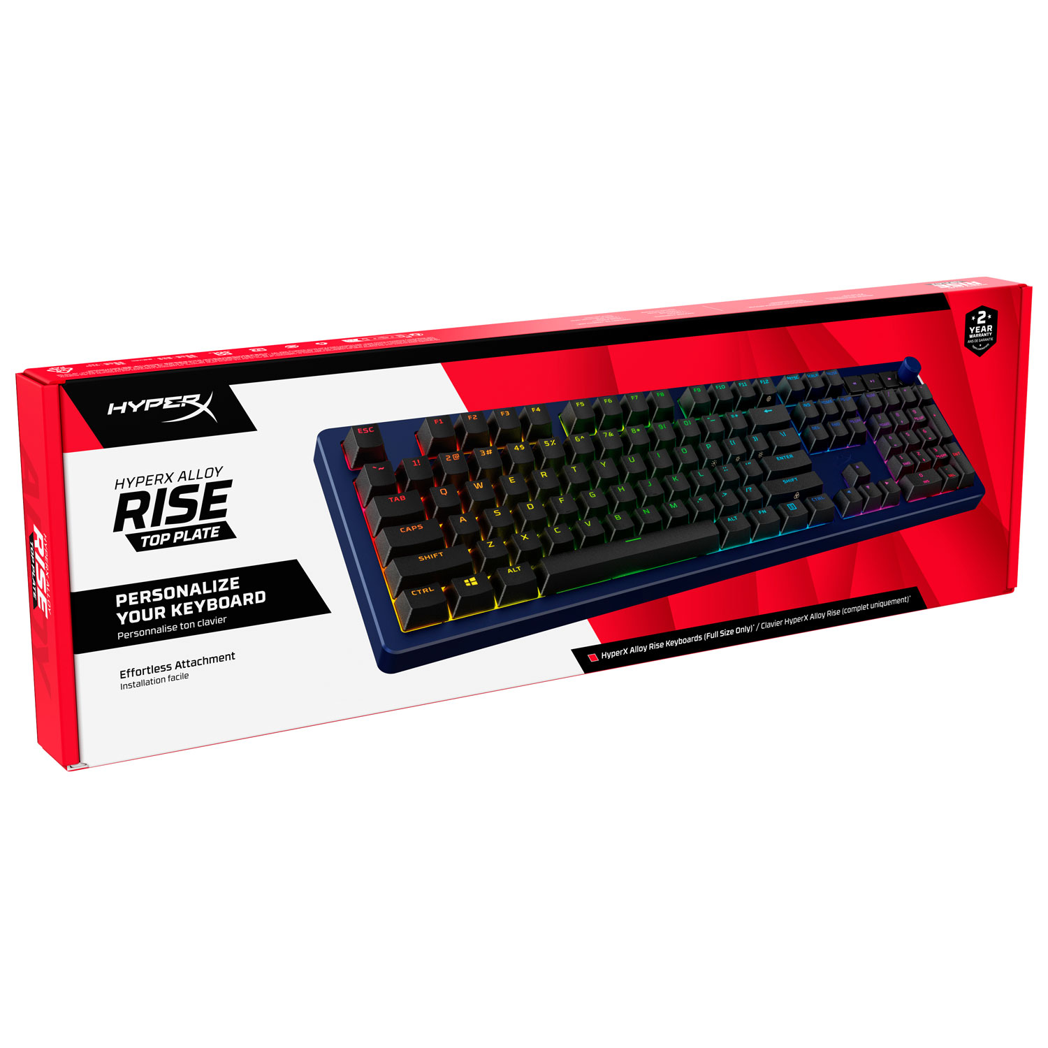 Plaque supérieure pleine grandeur et bouton Alloy Rise de HyperX - Marine