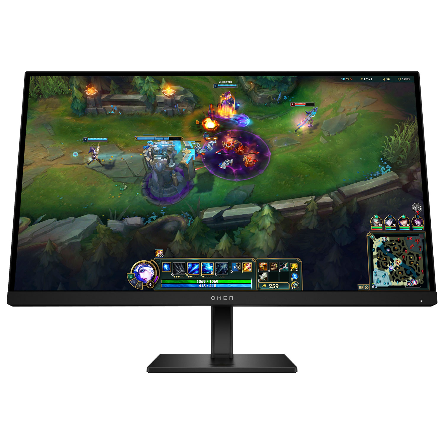 Moniteur de jeu HD intégrale ACL HDR 180 Hz 1 ms FreeSync Omen 27 po de HP