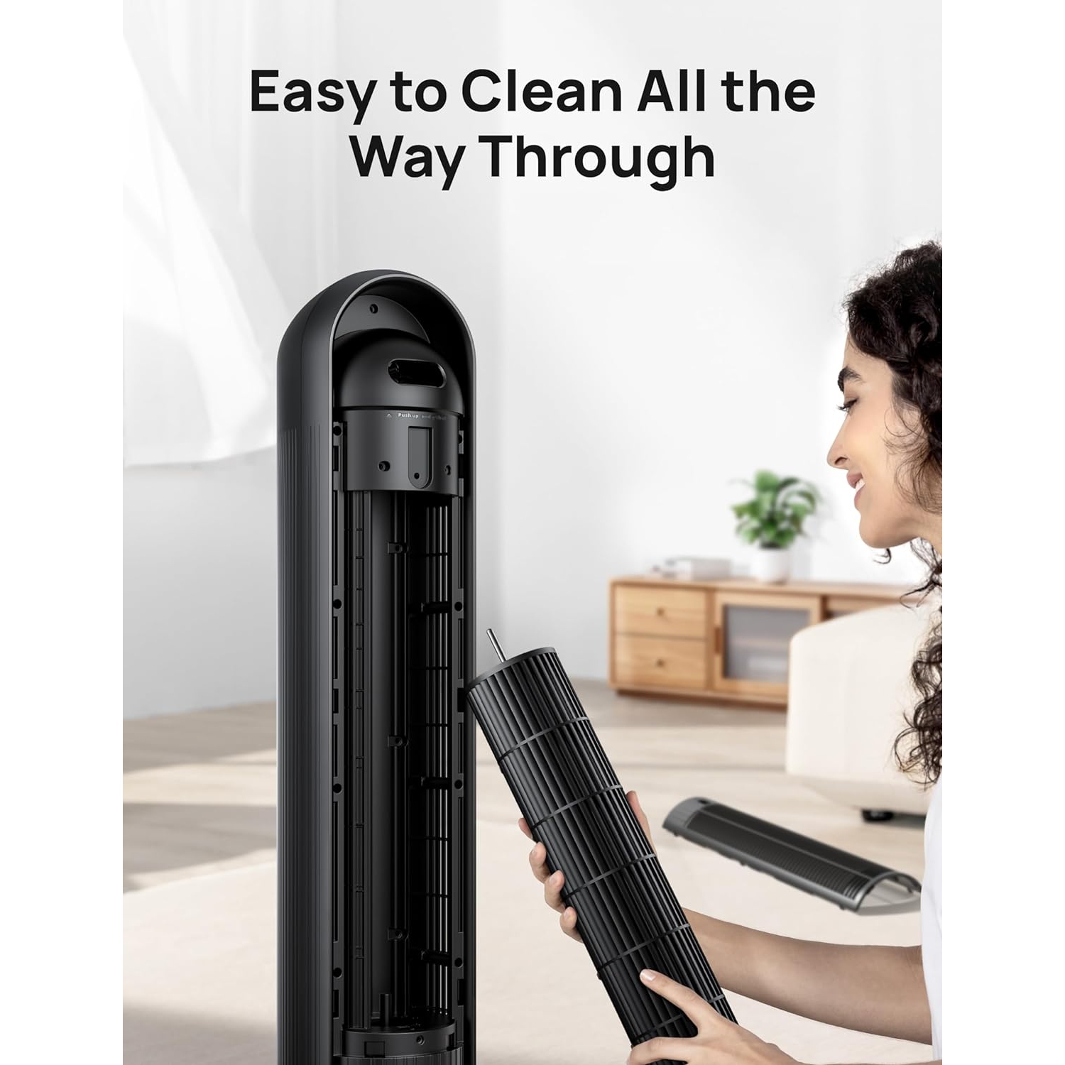 Dreo 28dB Tower Fan for Bedroom, 25ft/s Velocity Portable Cooling Fan, 90° Oscillating Standing Fans for Home, LED Display, 4 Speeds, 4 Modes, Timer,