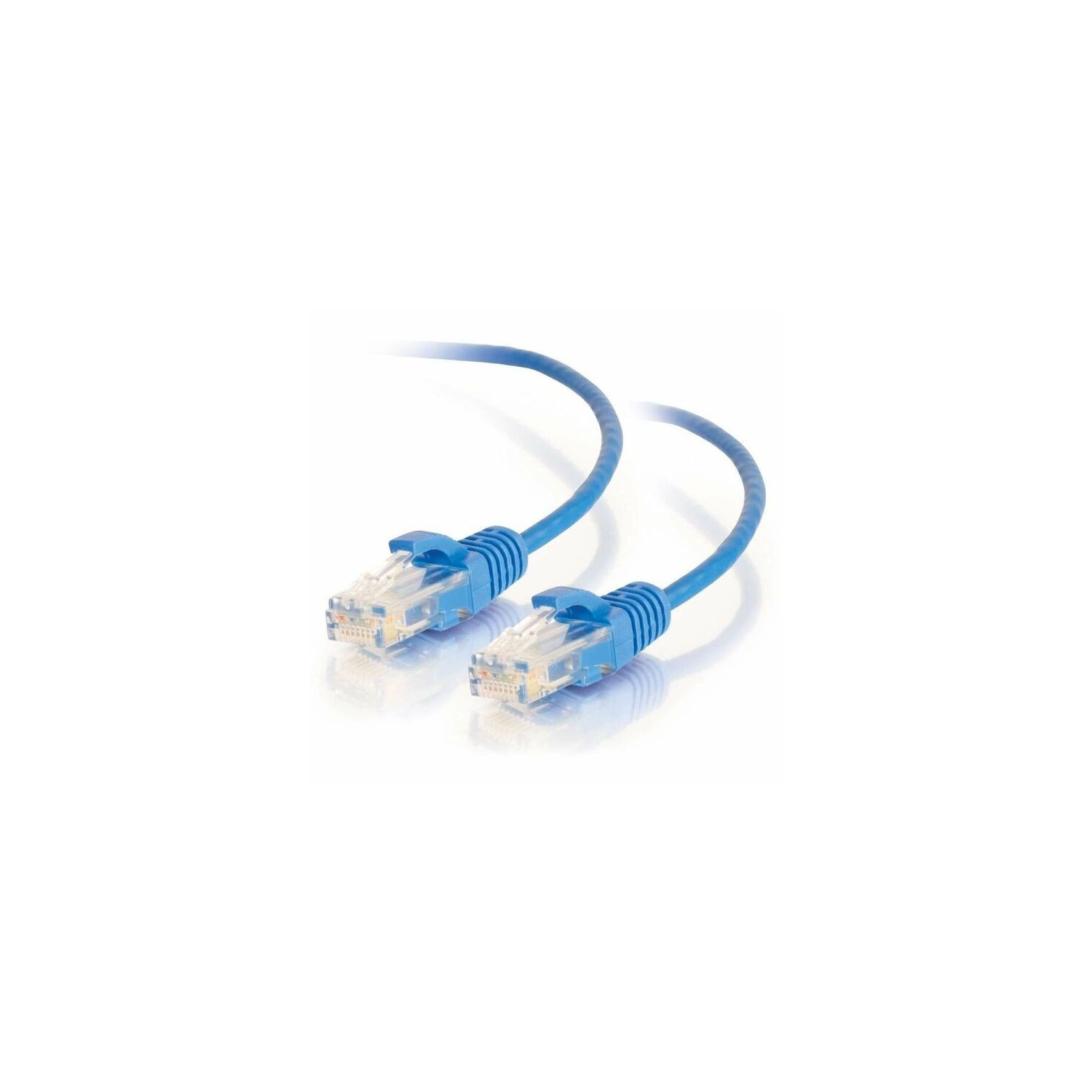 C2G 7ft Cat6 Slim Snagless Unshielded Ethernet Cable - Blue (01080)
