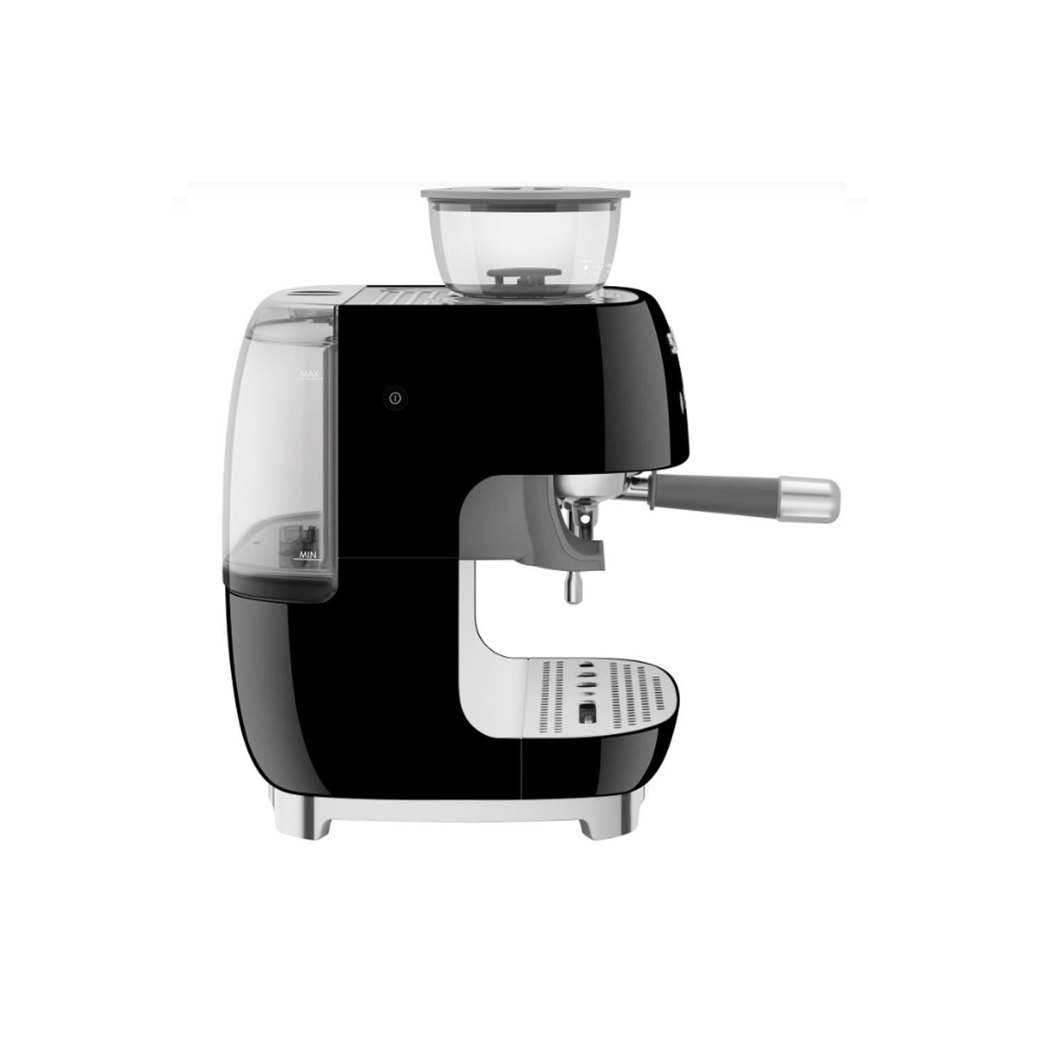 Open Box-Smeg Manual Espresso Coffee Machine with Frother & Coffee Grinder EGF03BLUS- Black