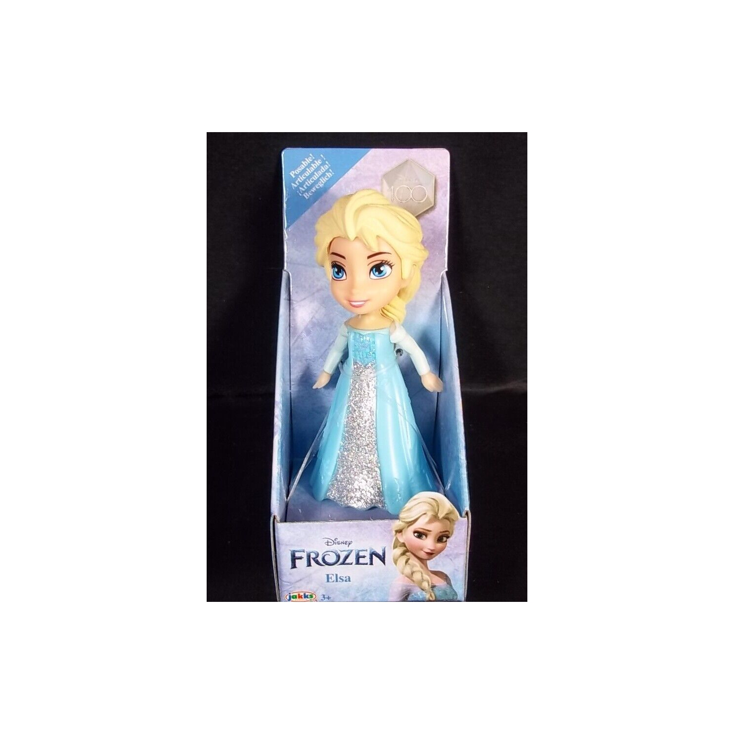 D100 3in Mini Toddler Doll Elsa Blue