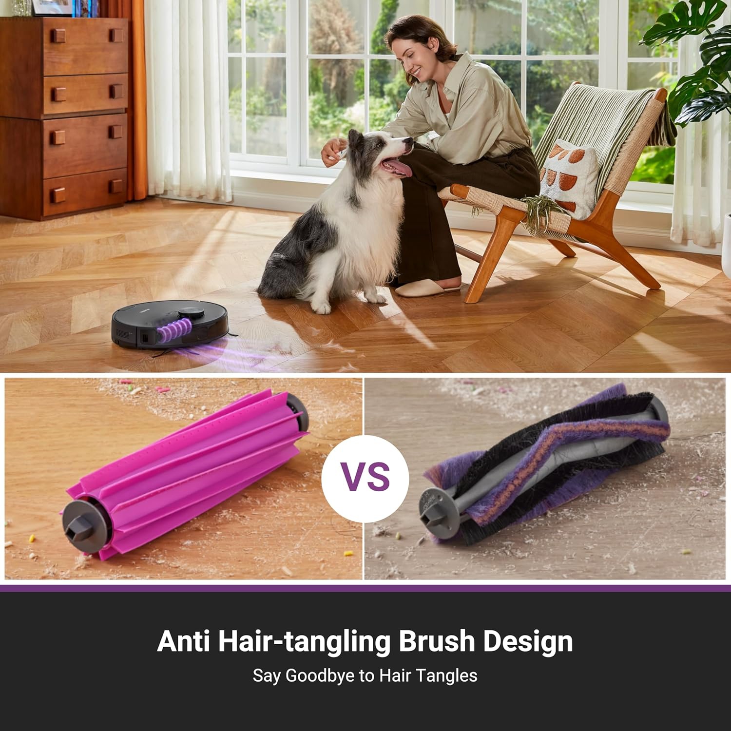 Aspirateur robot E20 Plus d'Eureka avec station de vidage automatique sans sac, aspiration 8000Pa, navigation LiDAR, commande par application,