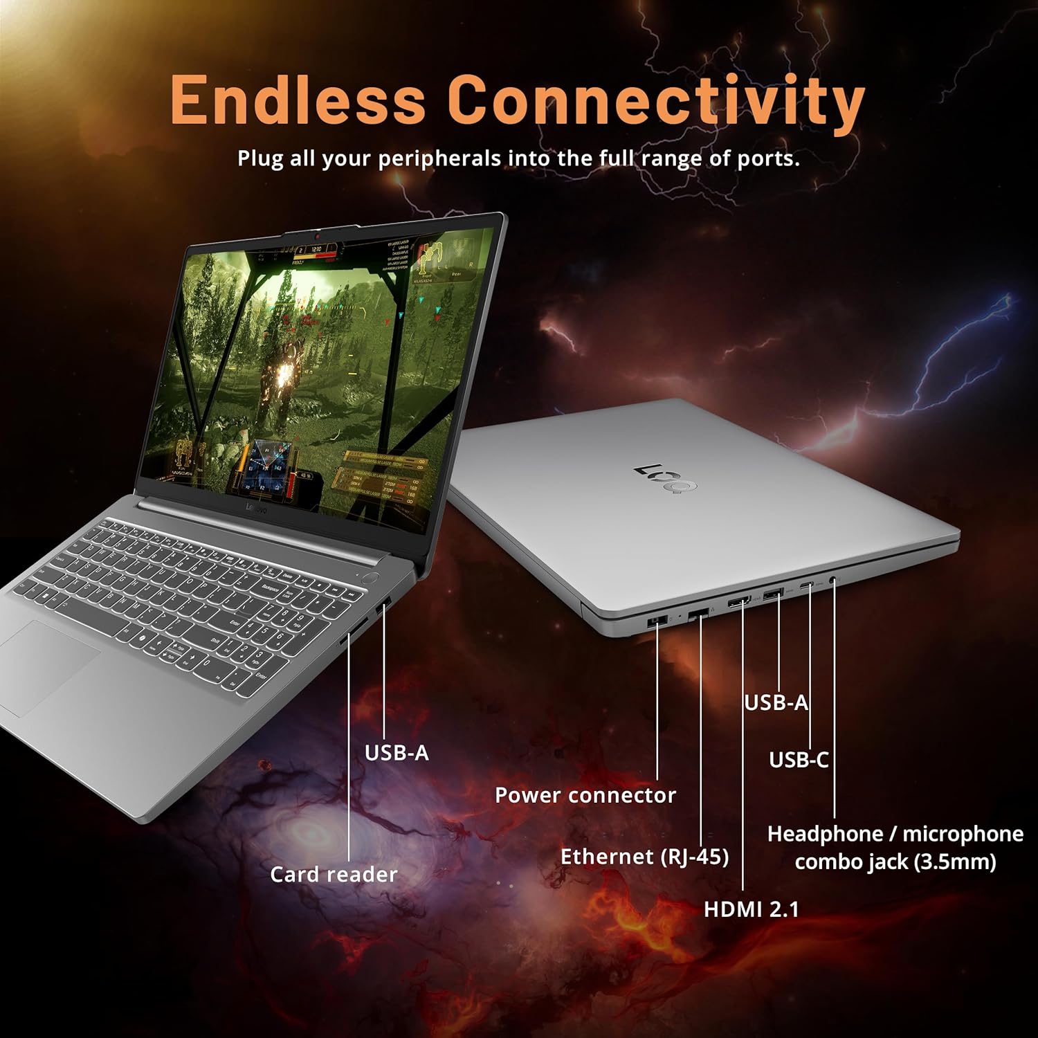 Lenovo LOQ 15.6" 144Hz FHD Gaming Laptop, Intel i5-12450HX, NVIDIA GeForce RTX 2050, 4TB PCle SSD,32GB DDR5,Wi-Fi 6, Bluetooth, Windows 11 Pro, Grey,