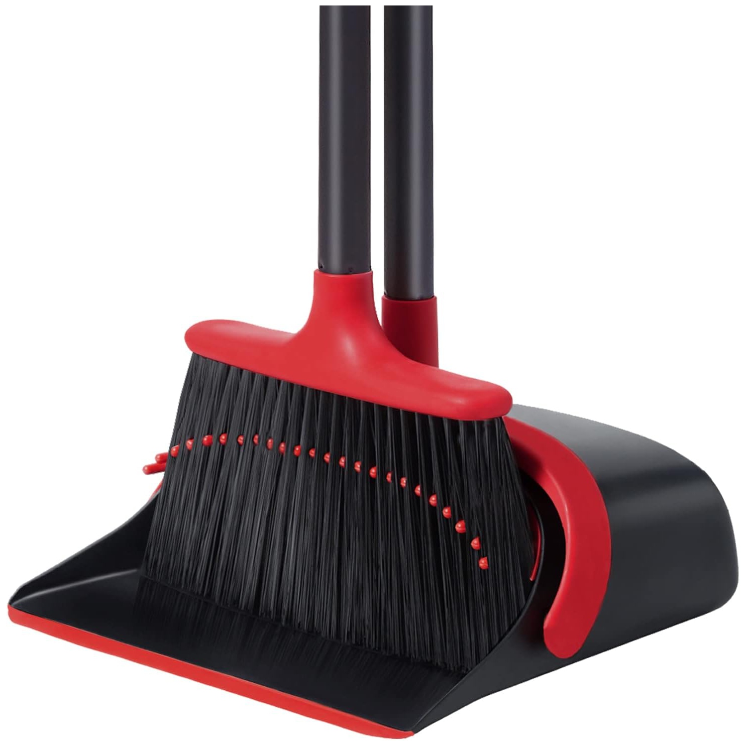 Broom and Dustpan, Broom and Dustpan Set, Broom and Dustpan Set for Home, Upgrade 52"Long Handle Broom with Stand Up Dustpan Combo Set for Office