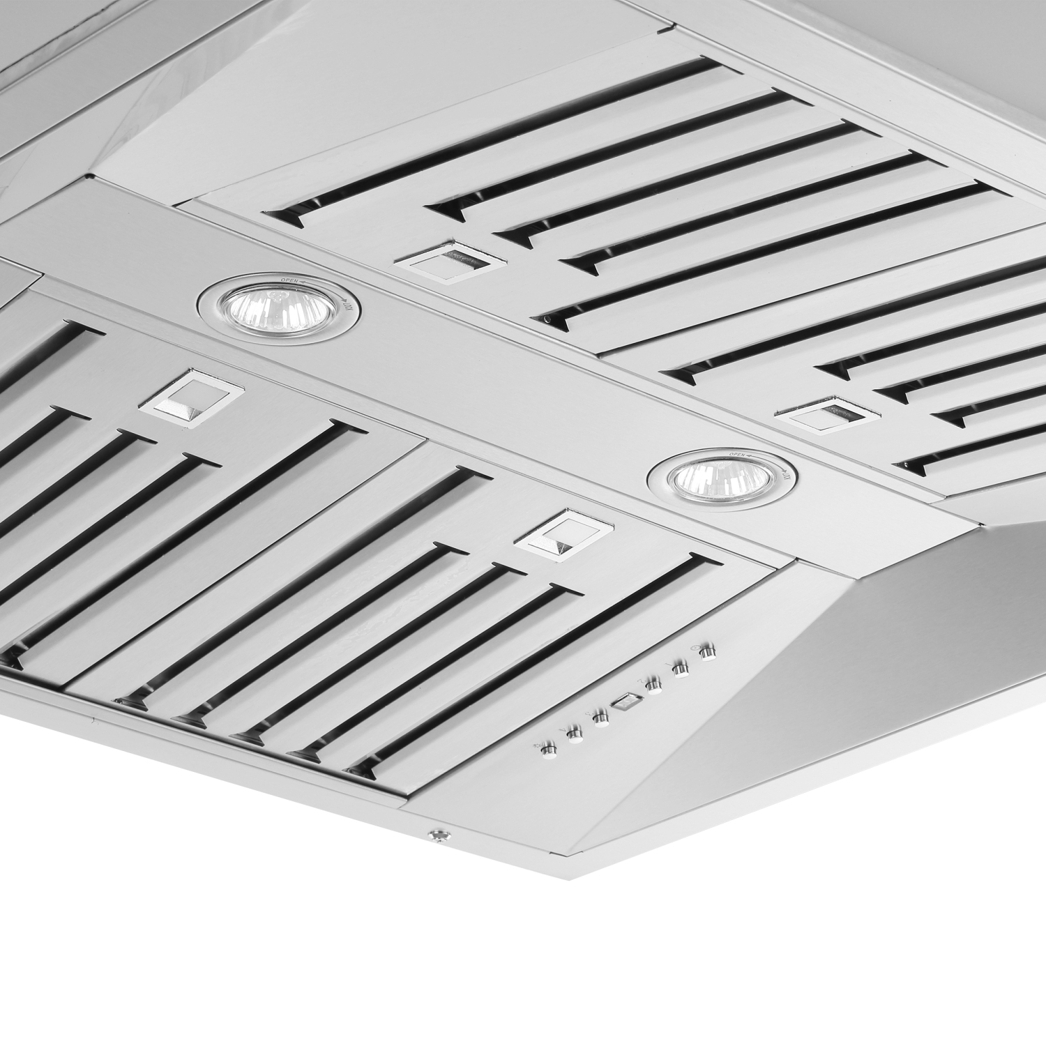 Forno Altilia – Hotte de cuisinière encastrée de 30 po, acier inoxydable, éclairage LED, filtres à déflecteur