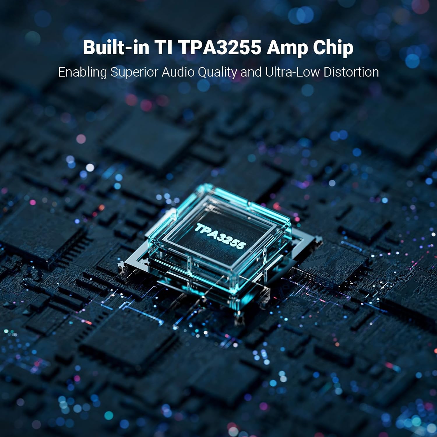 Fosi Audio V3 Stereo Amplifier Home Audio 300 Watts x2 Power TPA3255 Class D Mini Speaker Amp with 32v Power Supply