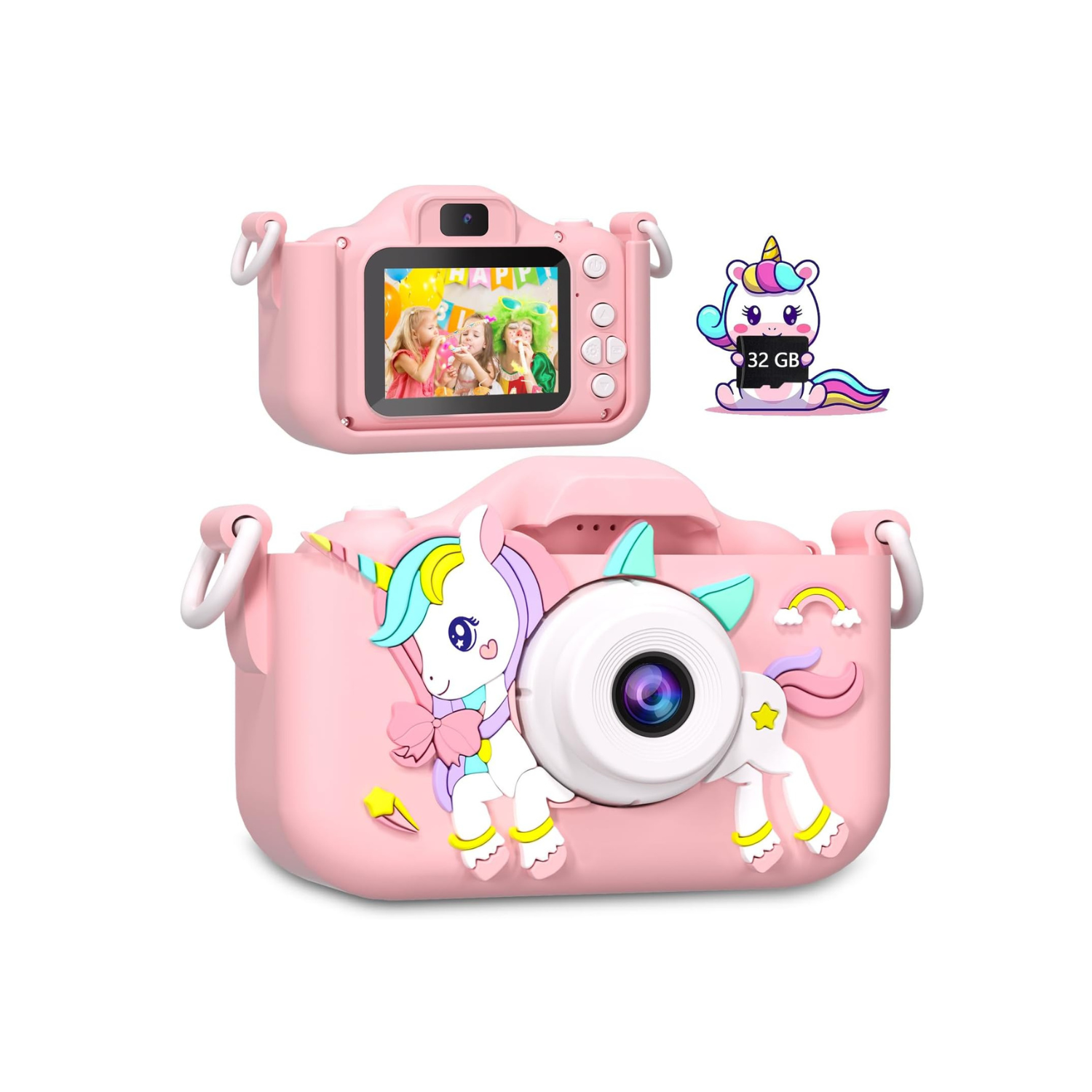 Kids Camera Toddler Camera for Girls, Christmas Birthday Gifts for Girls Age 3-6, Kids Digital Camera for 7 8 9 10 12 Year Old, Selfie Camera for