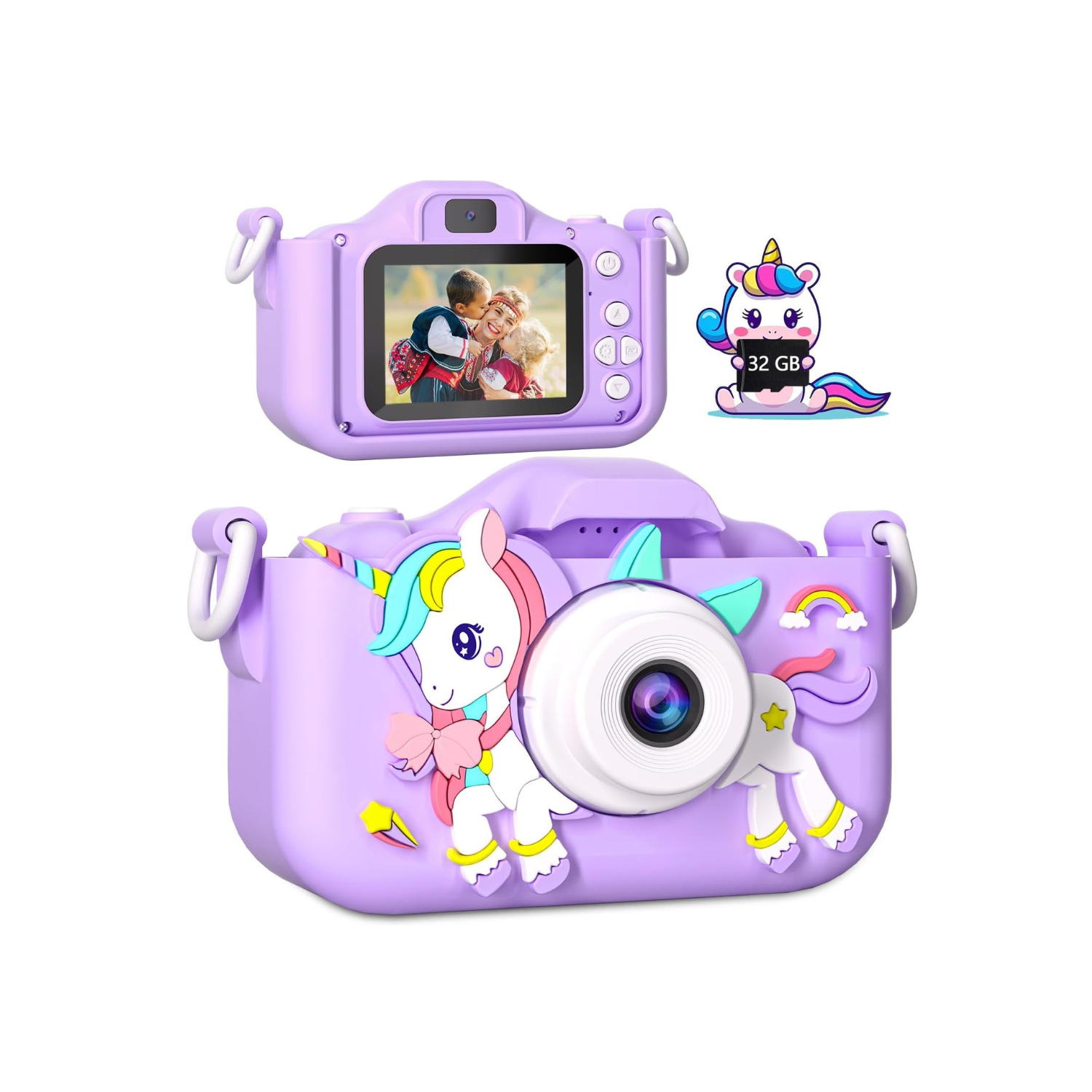 Kids Camera Toddler Camera for Girls, Christmas Birthday Gifts for Girls Age 3-6, Kids Digital Camera for 7 8 9 10 12 Year Old, Selfie Camera for