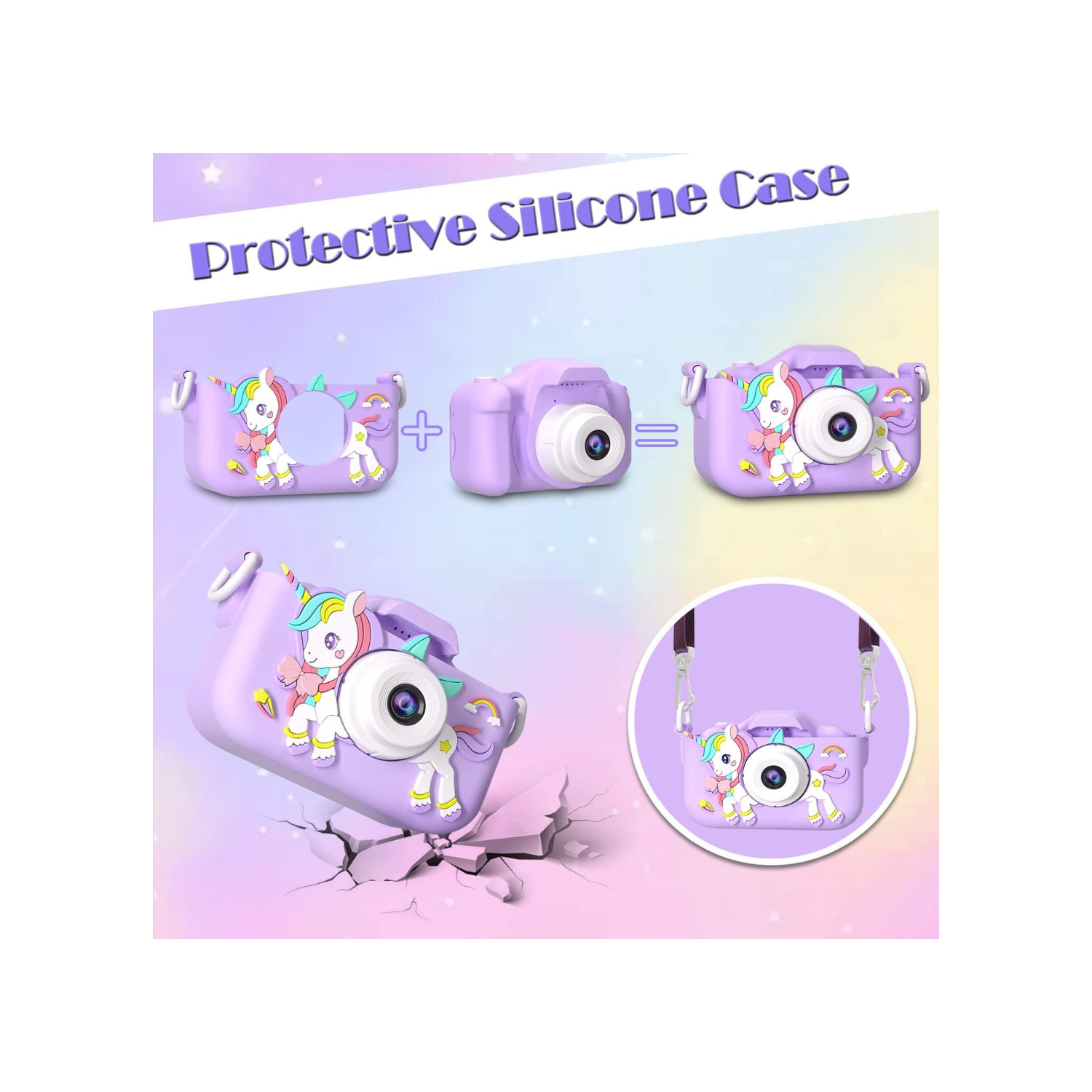 Kids Camera Toddler Camera for Girls, Christmas Birthday Gifts for Girls Age 3-6, Kids Digital Camera for 7 8 9 10 12 Year Old, Selfie Camera for