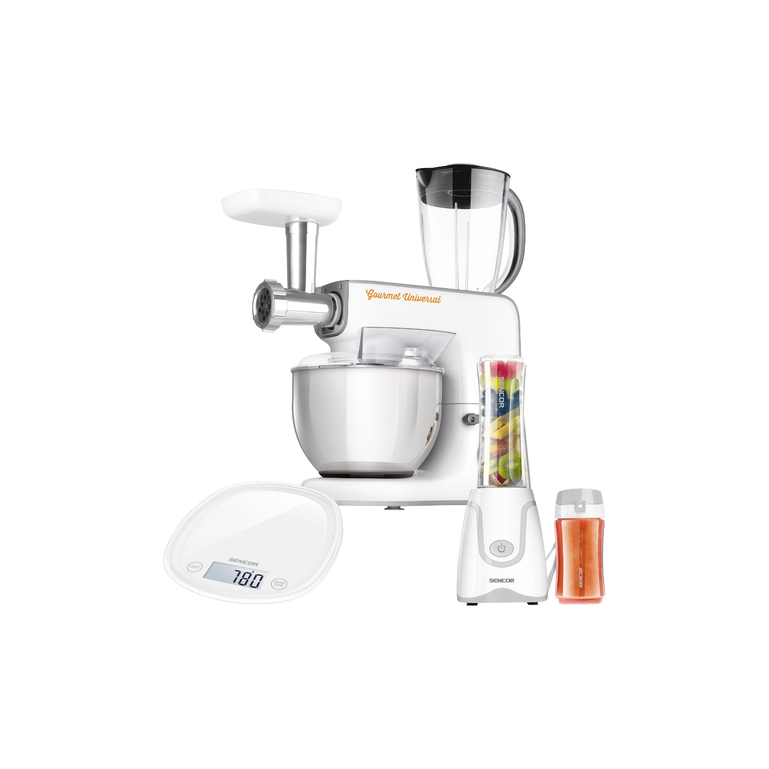 Sencor STM3700 Stand Mixer, SBL2200 Smoothie Blender & SKS30 Kitchen Scale Bundle