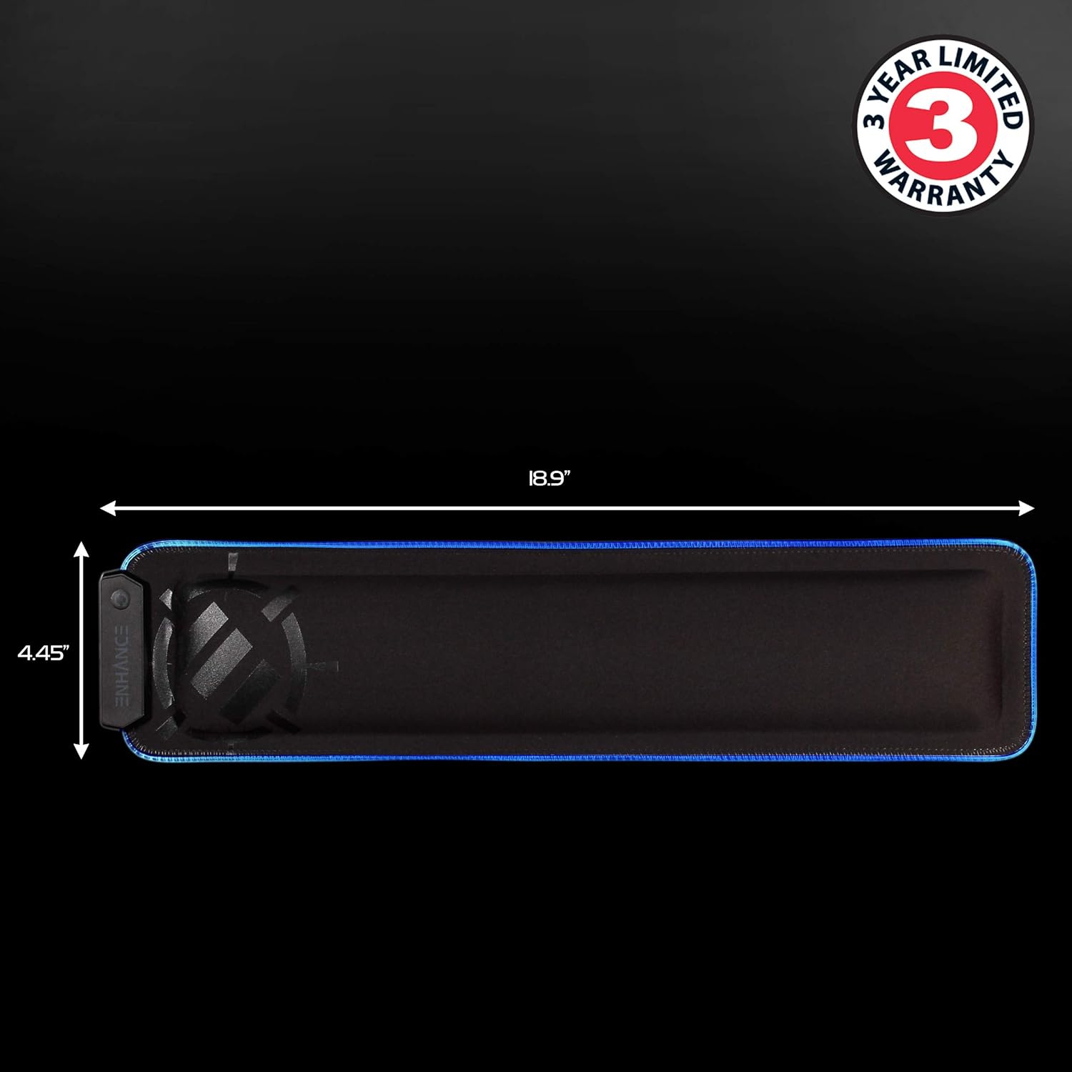 Repose-poignets LED D'AMÉLIOREZ VOTRE poignet avec soutien en mousse à mémoire souple pour claviers pleine grandeur – Repose-poignet avec 7 couleurs