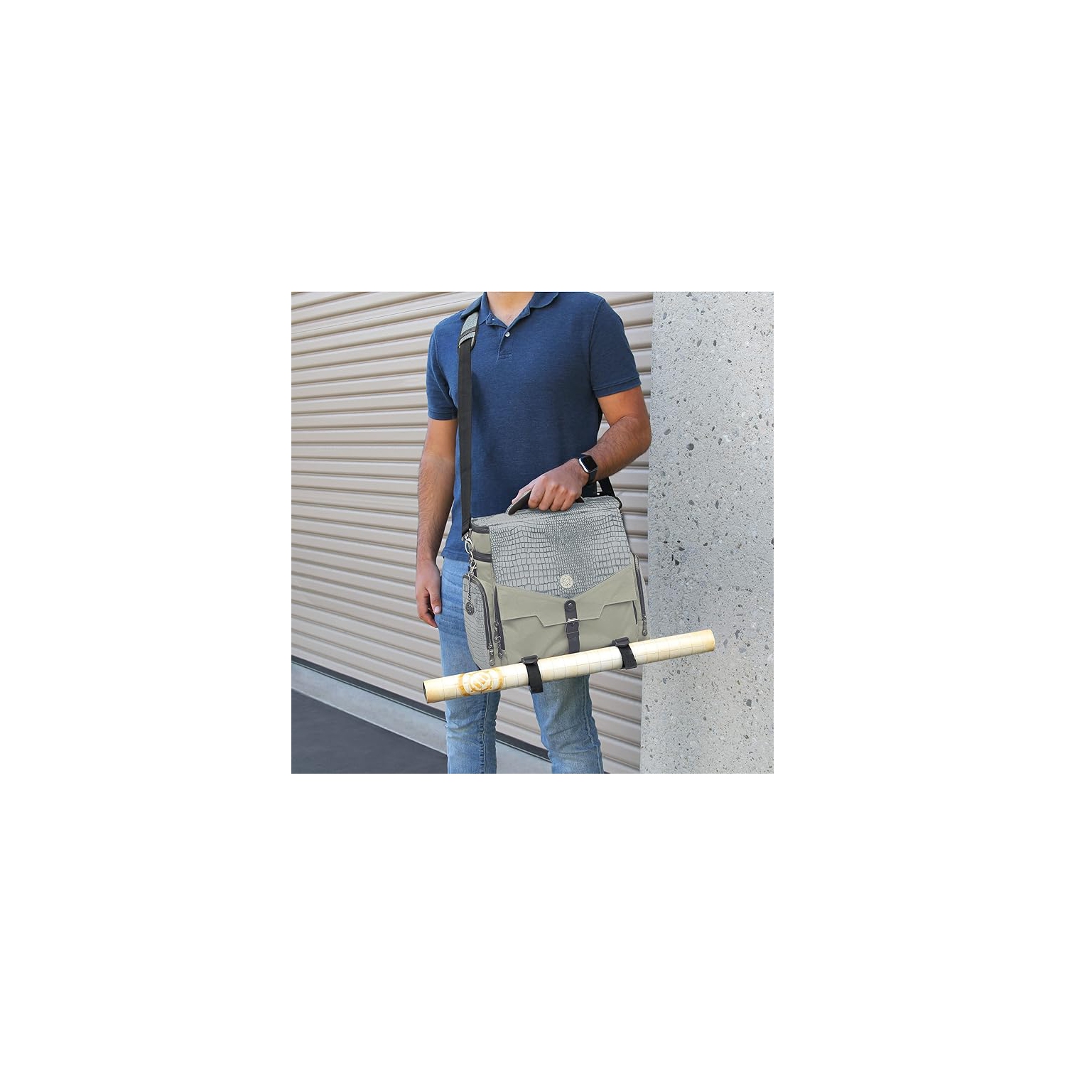 ENHANCE Tabletop DND Bag - RPG Adventurer's Dungeons and Dragons Accessories Bag with Miniatures Storage, Mat Holder, DND Dice & Token Pockets