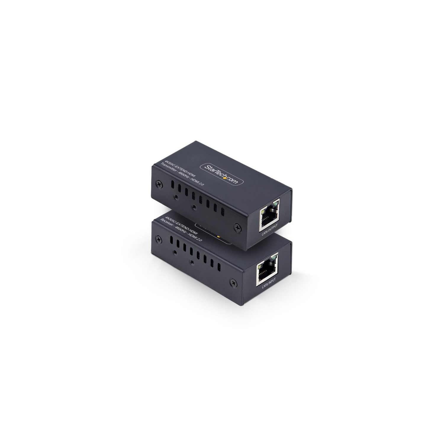 STARTECH – Prolongateur HDMI sur CAT5e/CAT6, 4K 60&nbsp;Hz, 200&nbsp;pi, câble d'alimentation, format compact Ensemble émetteur et récepteur