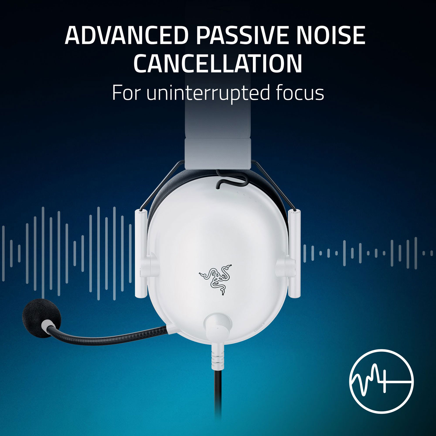 Casque de jeu BlackShark V2 X de Razer pour PS5 - Blanc