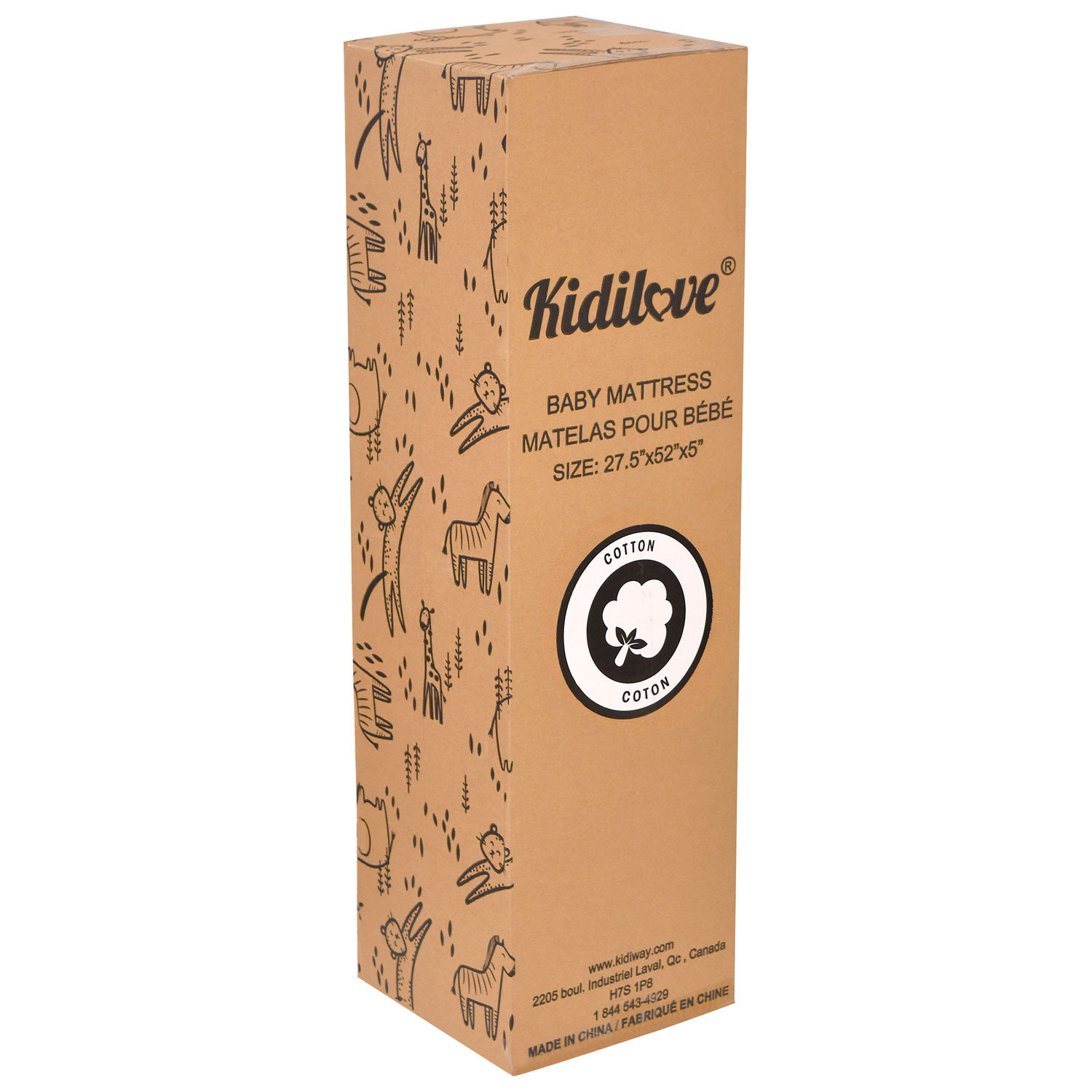 Dream On Me Kidilove Comfort Water Resistant Cotton Crib Mattress - Star Print