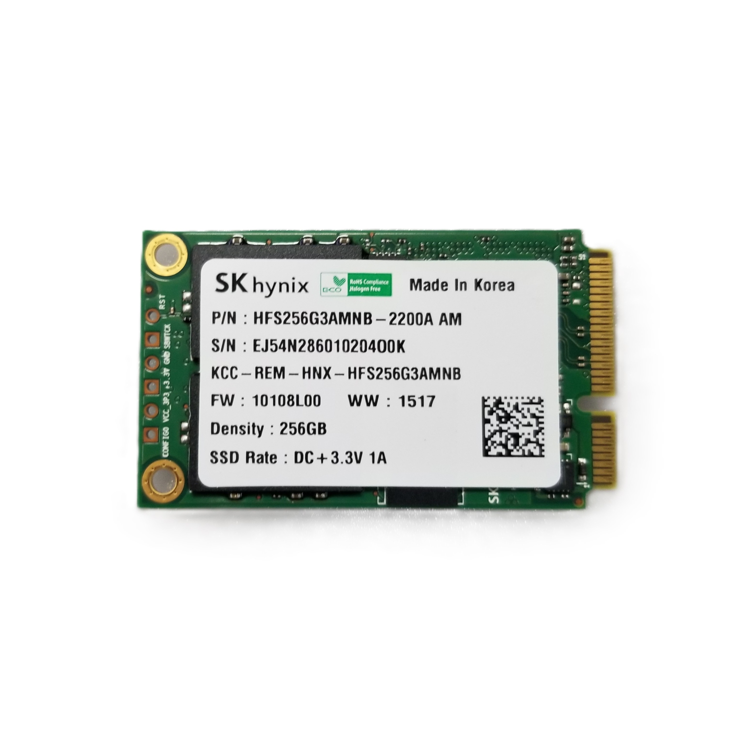 SSD interne mSATA 256&nbsp;Go remis à neuf, SATA III (générique) BYC-MSATA256