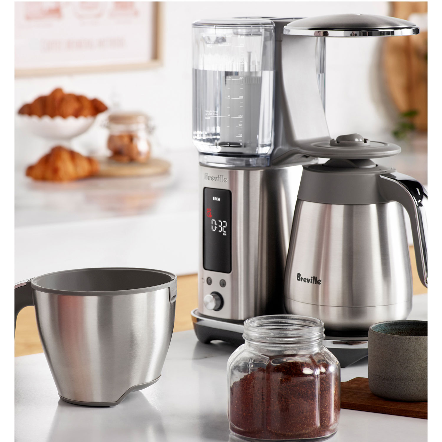 Cafetière de luxe isotherme de Breville - 12 tasses - Acier inoxydable brossé
