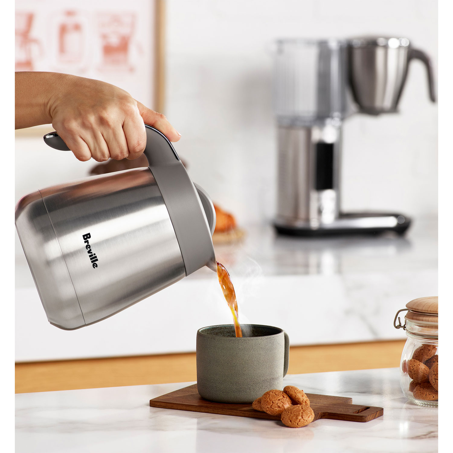 Cafetière de luxe isotherme de Breville - 12 tasses - Acier inoxydable brossé