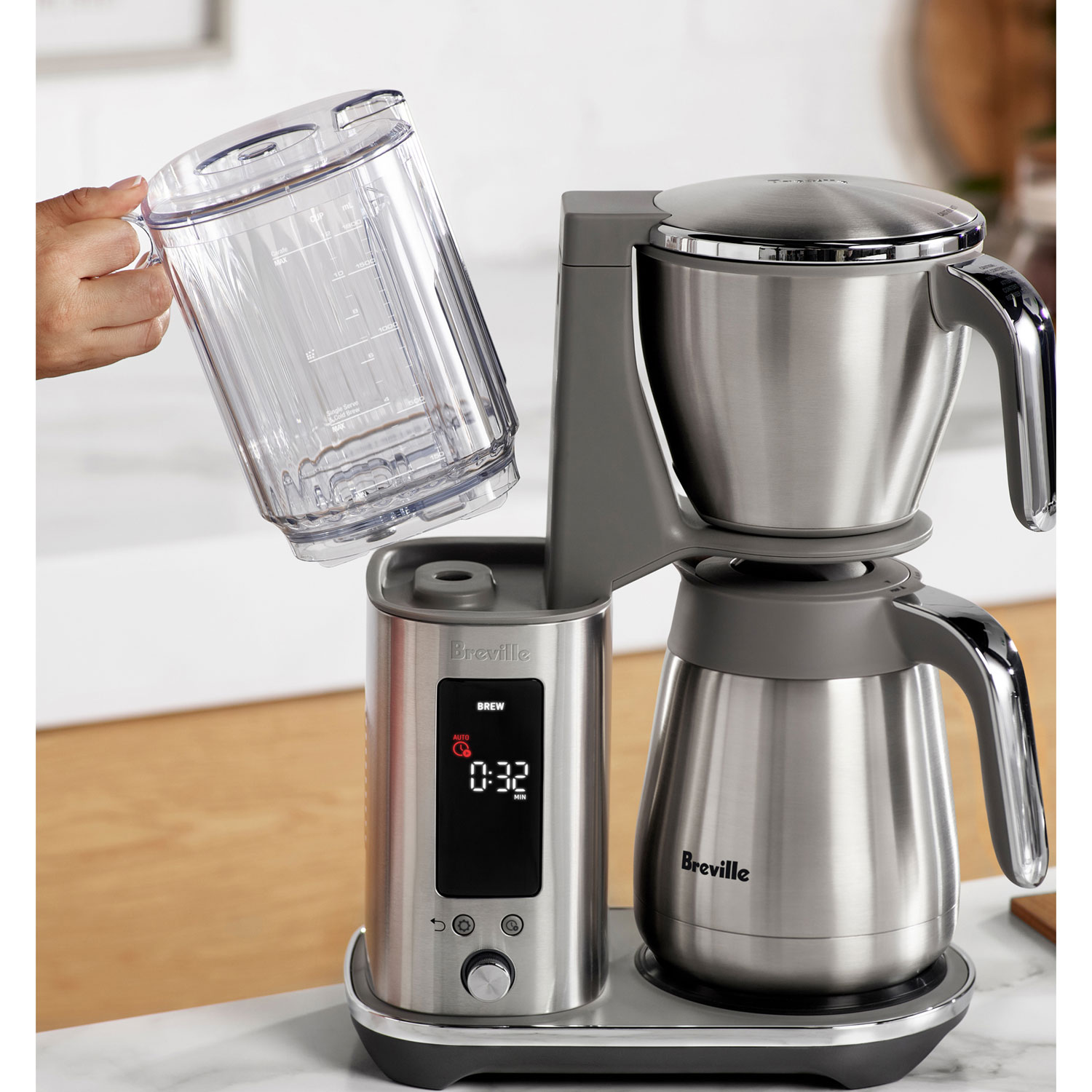 Cafetière de luxe isotherme de Breville - 12 tasses - Acier inoxydable brossé