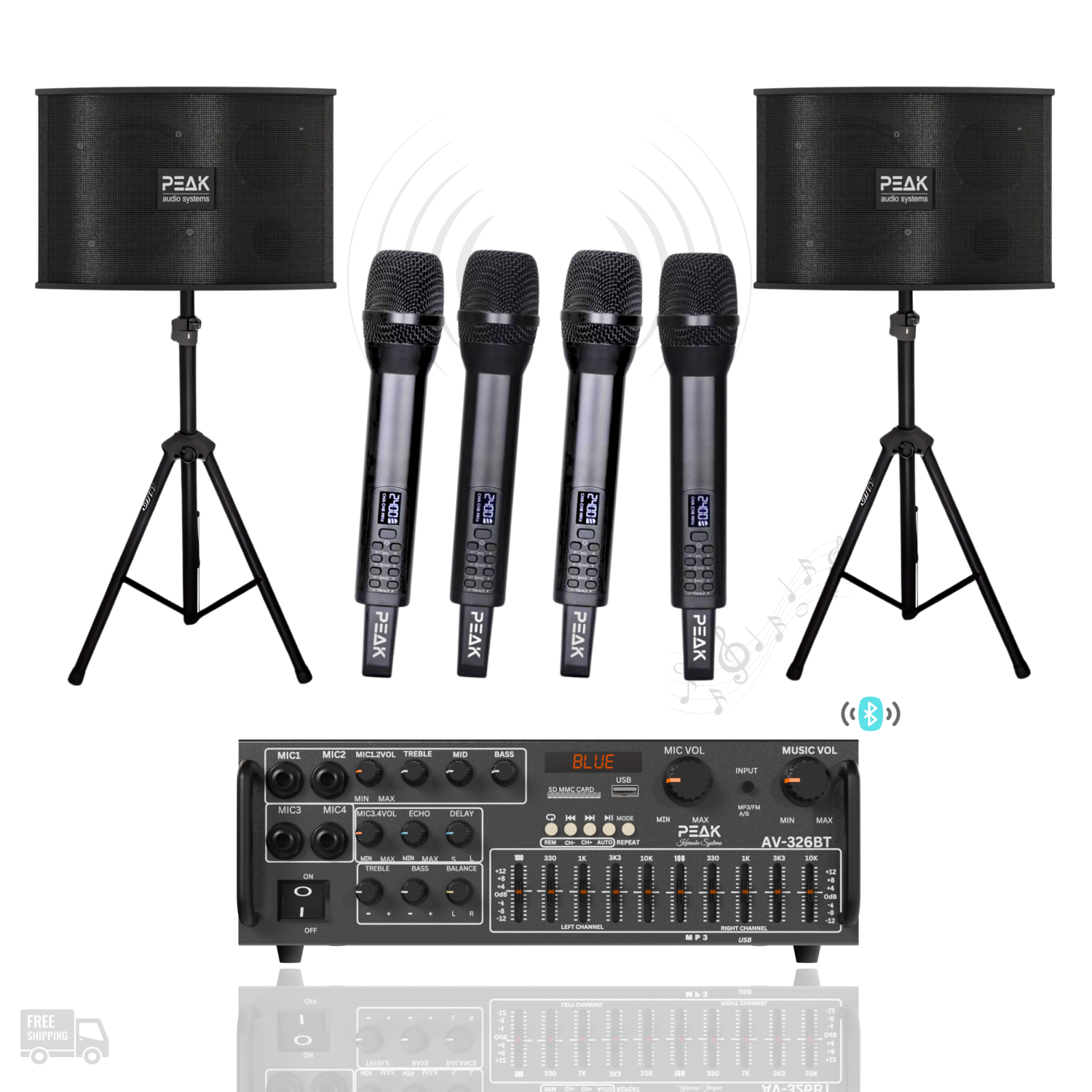 Système de karaoké STAGE I ELITE PRO+ de PEAK Karaoke - 1200&nbsp;W