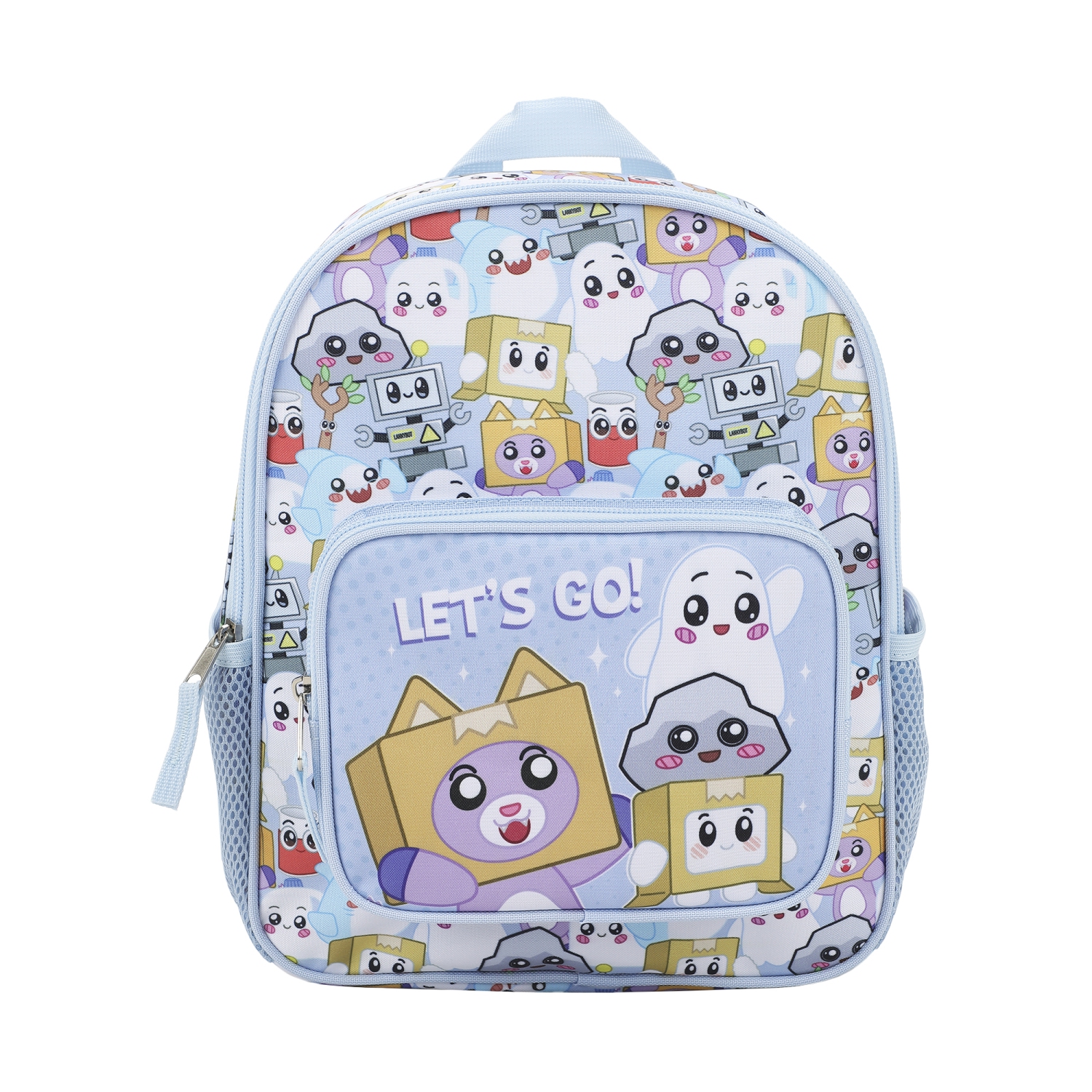 LankyBox Character Group Shot 2-Piece Youth EVA Wheeled Youth Luggage & Travel Backpack Set