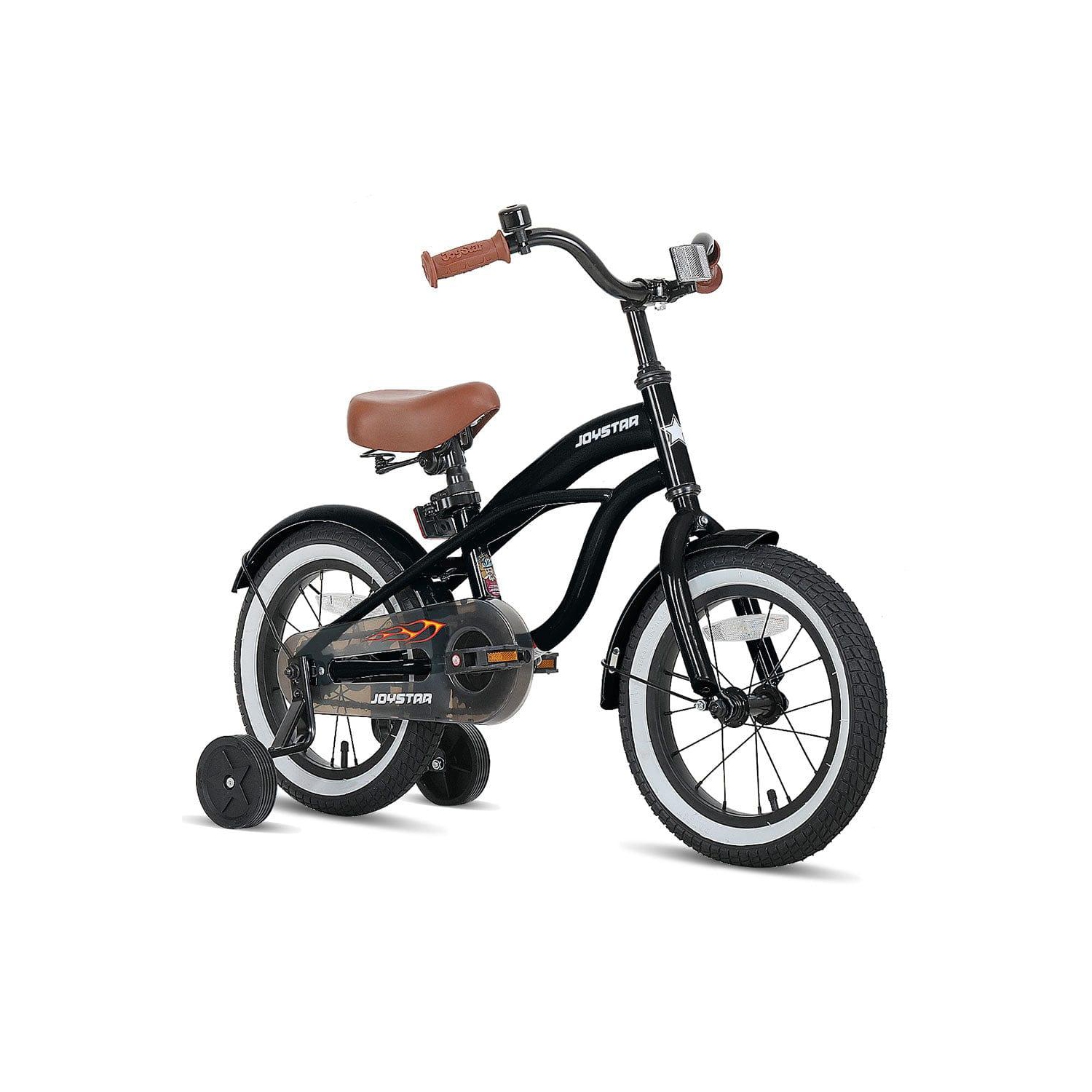 JOYSTAR 16 Inch Kids Bike with Training Wheels for Ages 4-7 Years Old Girls Boys Bike Toddler Bike Beach Cruiser Kids Bicycle Black