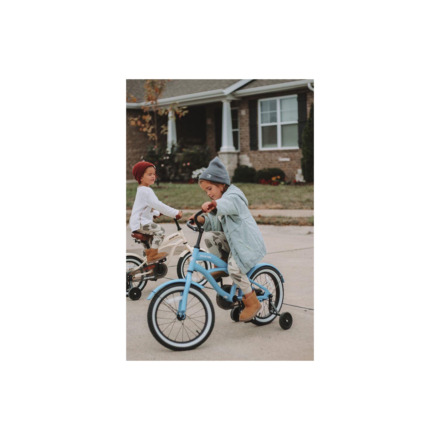 Vélo JOYSTAR pour enfants de 16 po avec roues d'entraînement pour enfants âgés de 4-7 à 7 ans Jeunes filles Vélo de plage Cruiser pour enfants